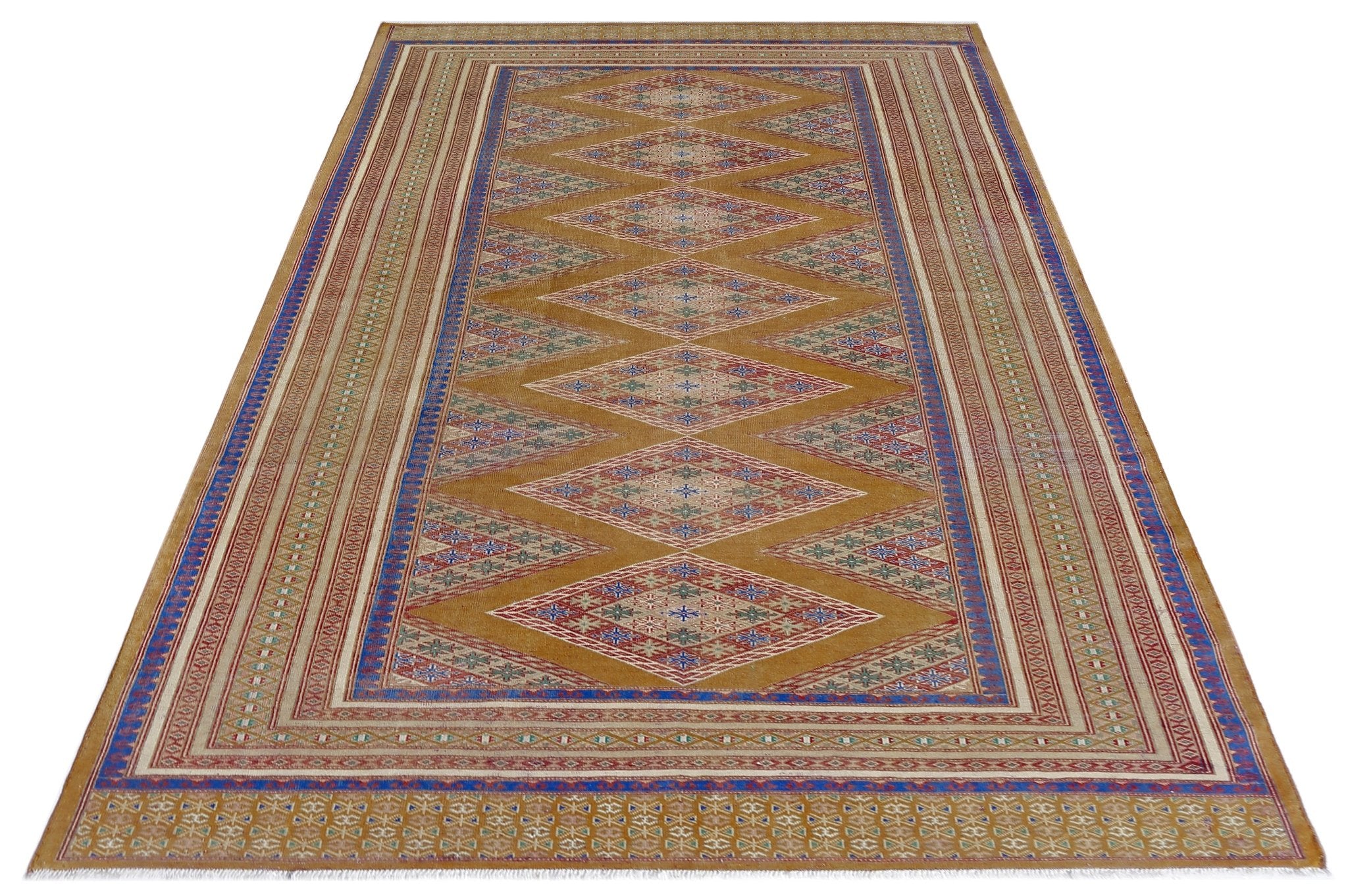 Handmade Vintage Princess Bokhara Rug | 248 x 155 cm | 8'2" x 5'1" - Najaf Rugs & Textile