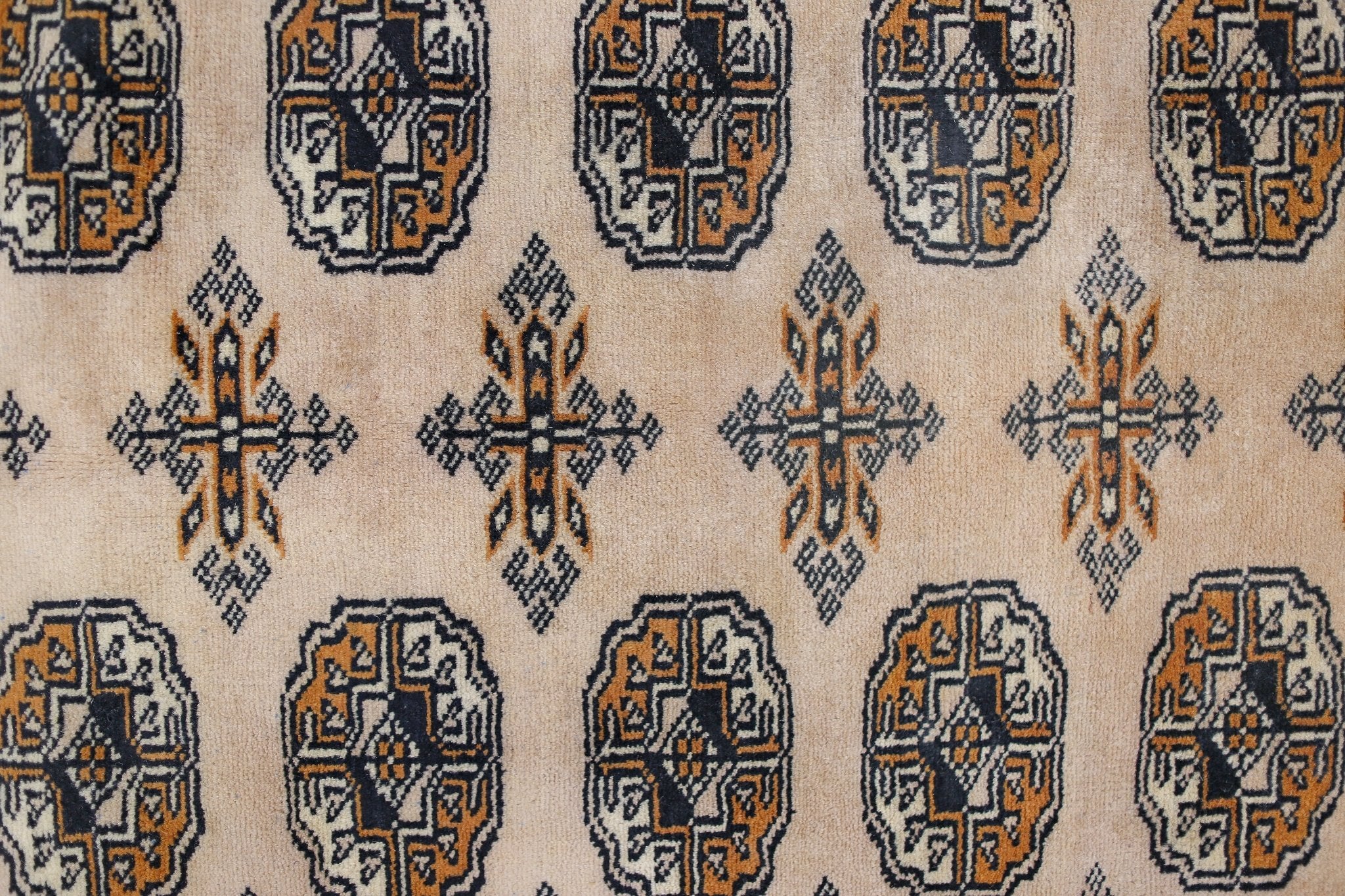 Handmade Vintage Princess Bokhara Rug | 249 x 158 cm | 8'2" x 5'2" - Najaf Rugs & Textile