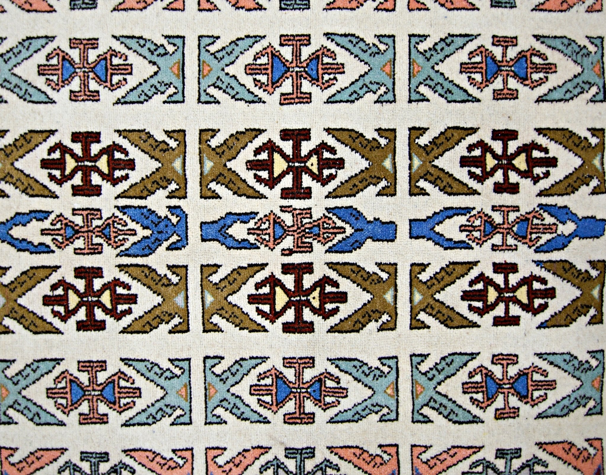 Handmade Vintage Princess Bokhara Rug | 257 x 180 cm | 8'5" x 5'11" - Najaf Rugs & Textile