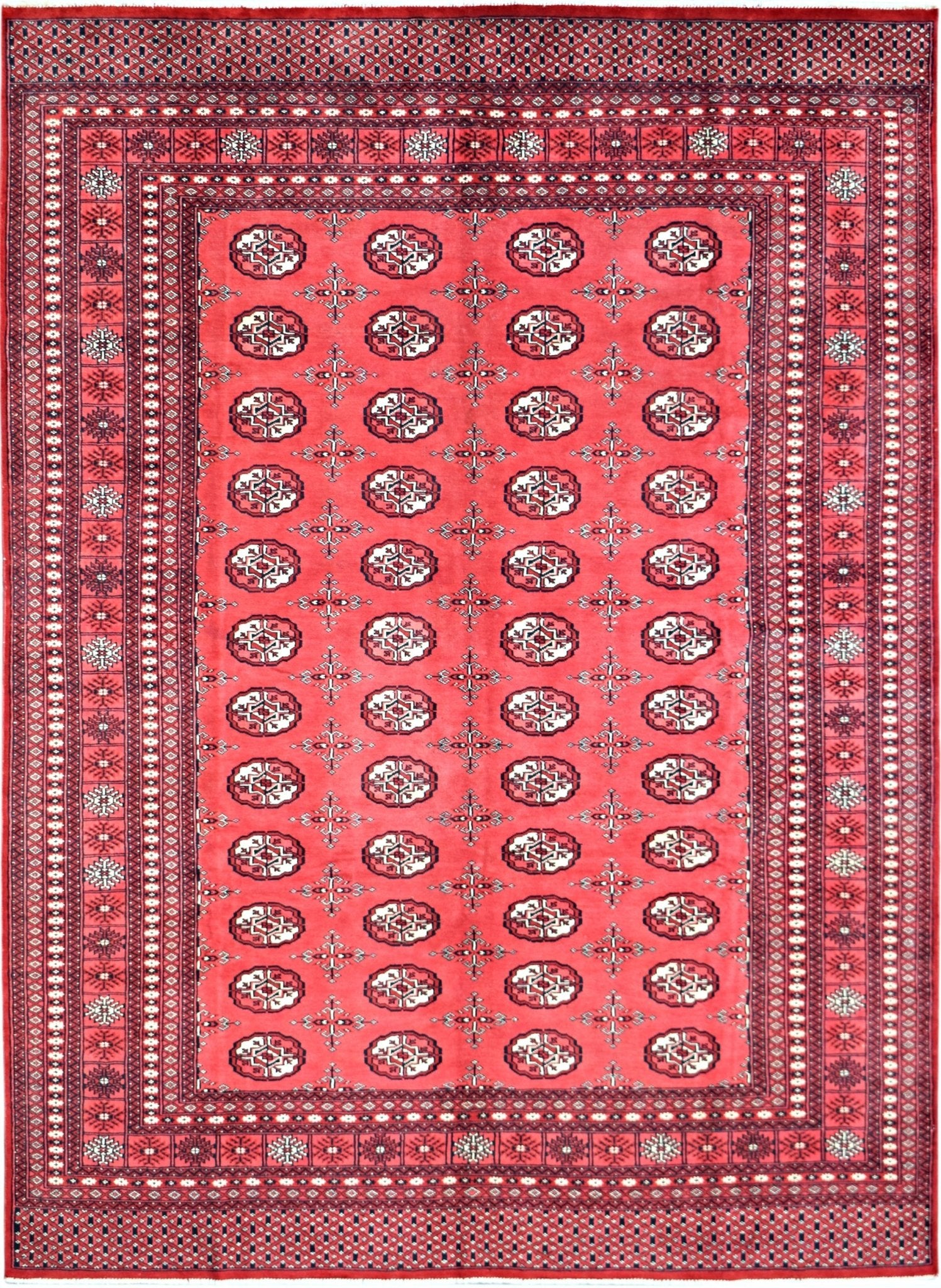 Handmade Vintage Princess Bokhara Rug | 274 x 191 cm | 9'10" x 6'3" - Najaf Rugs & Textile
