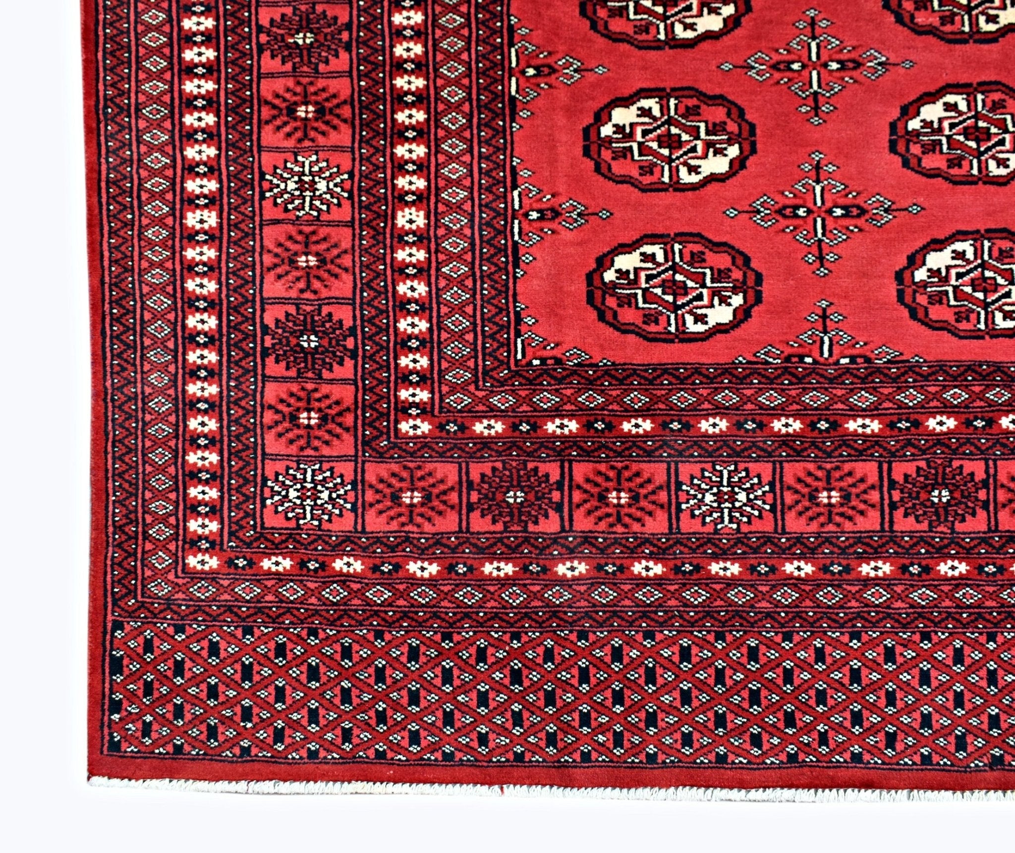 Handmade Vintage Princess Bokhara Rug | 274 x 191 cm | 9'10" x 6'3" - Najaf Rugs & Textile