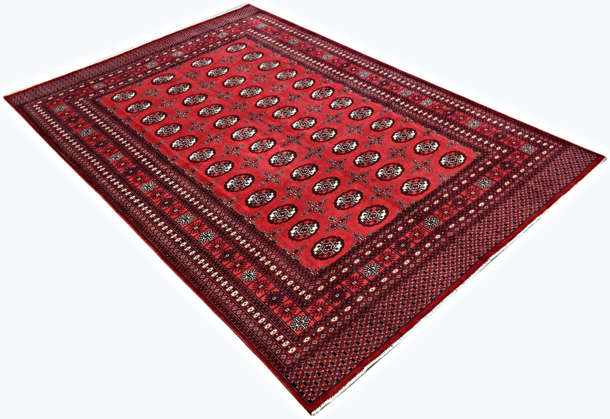 Handmade Vintage Princess Bokhara Rug | 274 x 191 cm | 9'10" x 6'3" - Najaf Rugs & Textile
