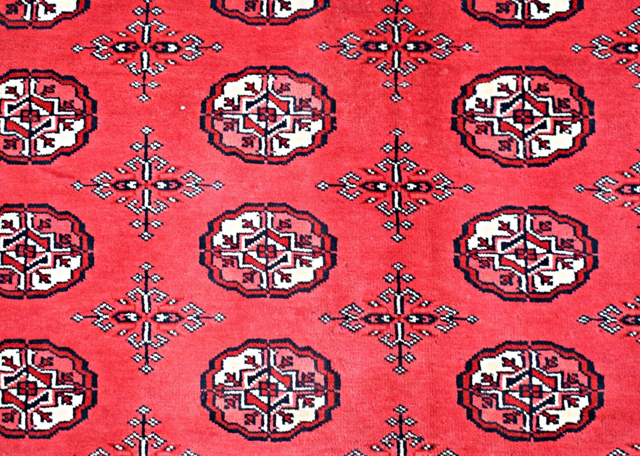 Handmade Vintage Princess Bokhara Rug | 274 x 191 cm | 9'10" x 6'3" - Najaf Rugs & Textile