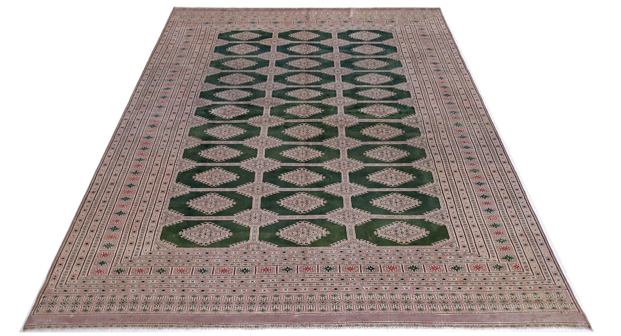Handmade Vintage Princess Bokhara Rug | 296 x 216 cm | 9'9" x 7'1" - Najaf Rugs & Textile