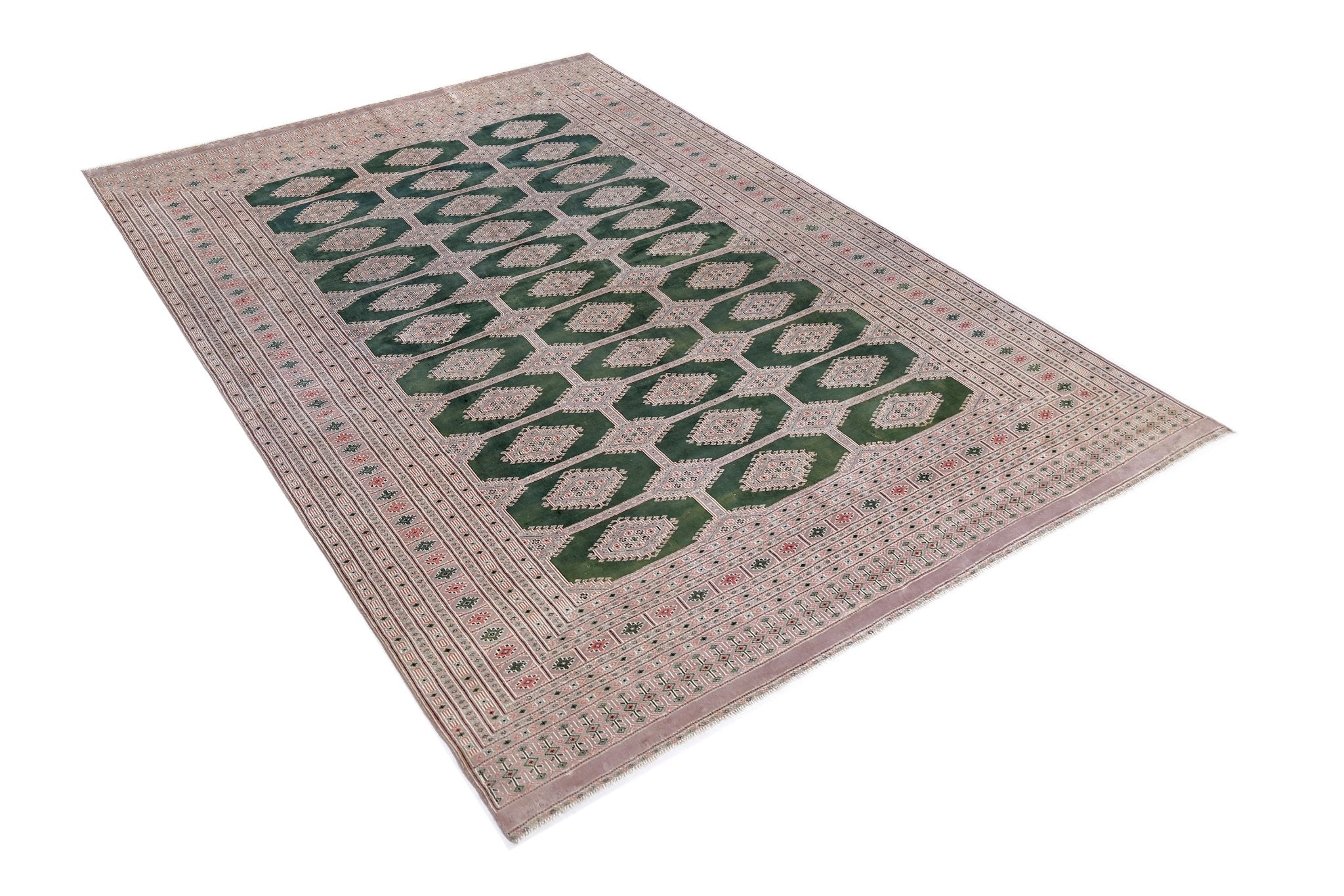 Handmade Vintage Princess Bokhara Rug | 296 x 216 cm | 9'9" x 7'1" - Najaf Rugs & Textile