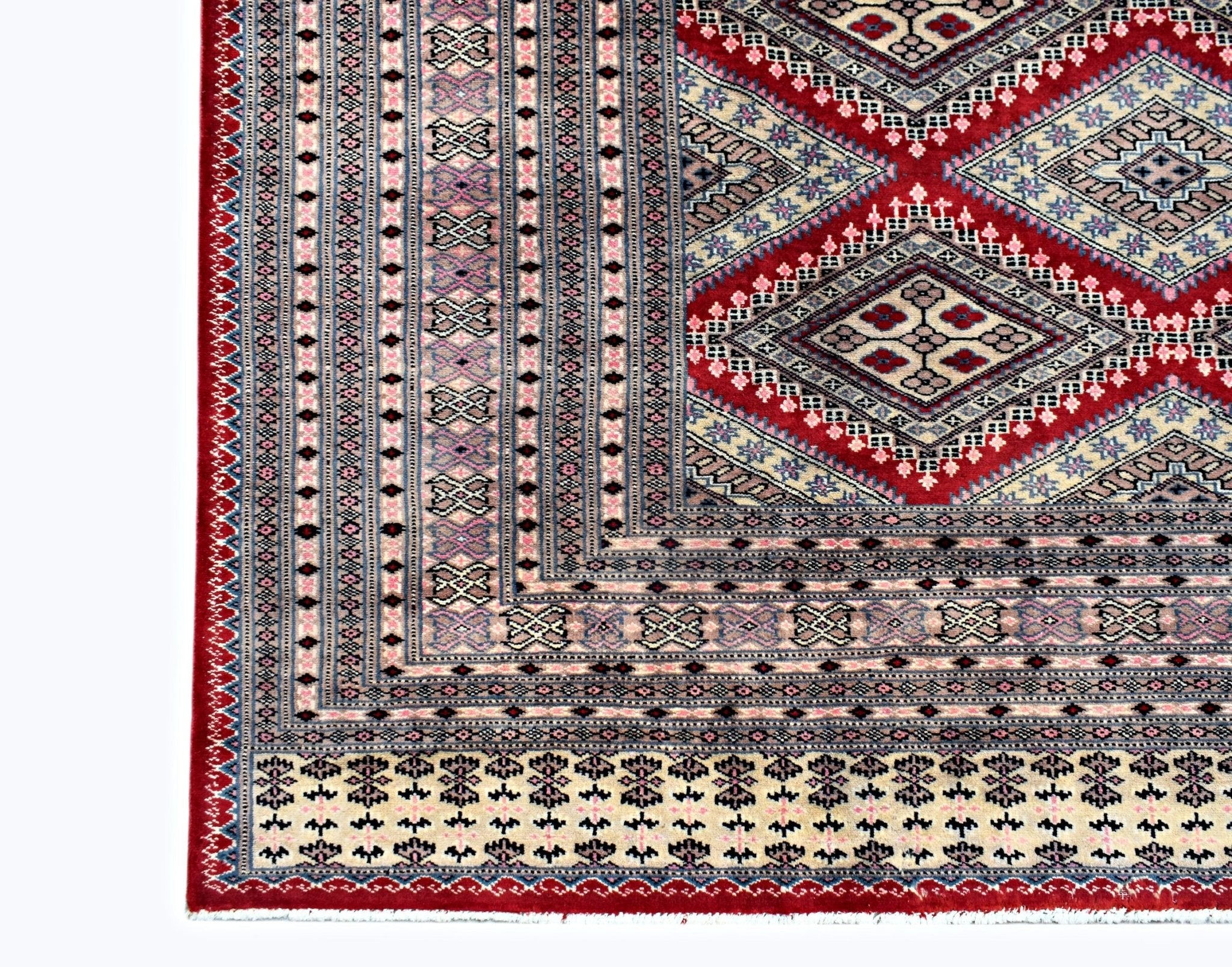 Handmade Vintage Princess Bokhara Rug | 310 x 217 cm | 10'2" x 7'2" - Najaf Rugs & Textile