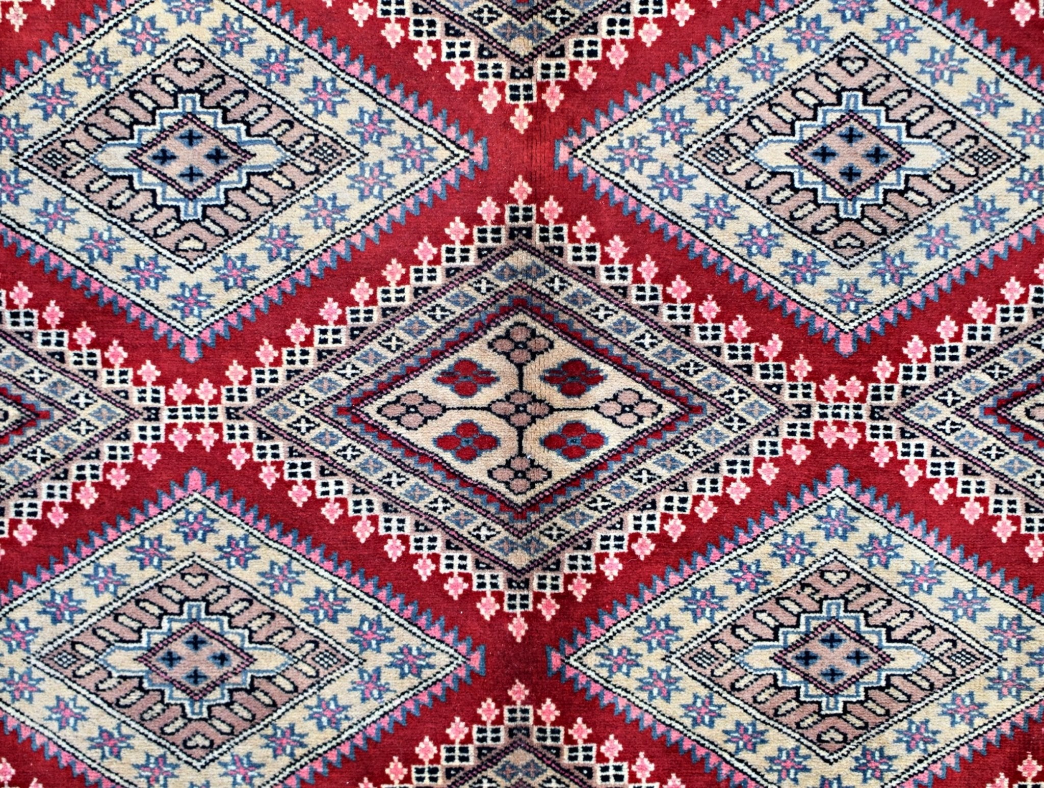 Handmade Vintage Princess Bokhara Rug | 310 x 217 cm | 10'2" x 7'2" - Najaf Rugs & Textile