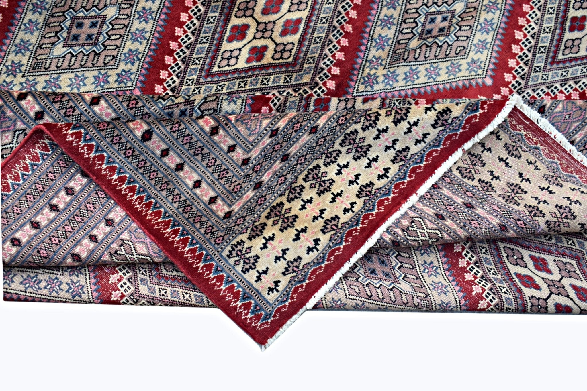 Handmade Vintage Princess Bokhara Rug | 310 x 217 cm | 10'2" x 7'2" - Najaf Rugs & Textile