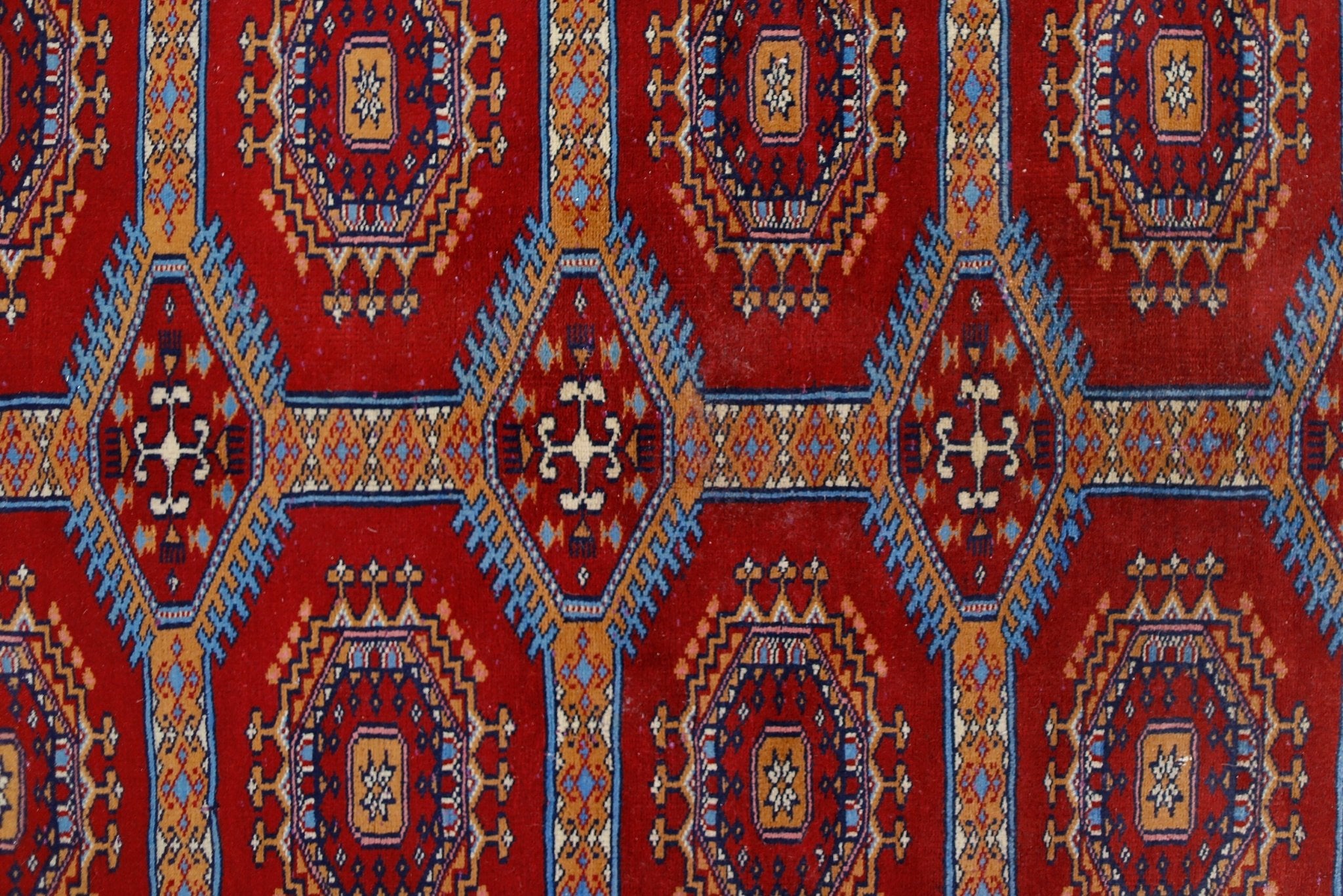 Handmade Vintage Princess Bokhara Rug | 319 x 216 cm | 10'6" x 7'1" - Najaf Rugs & Textile