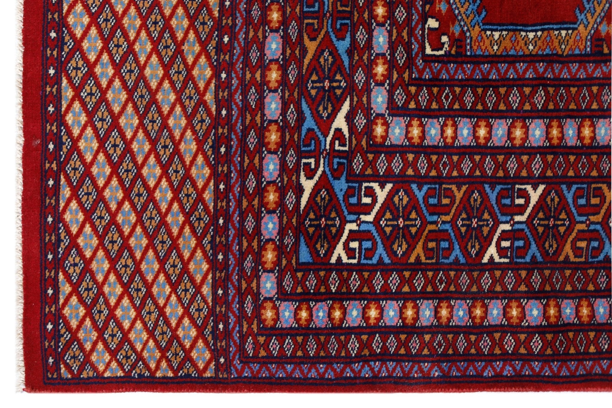 Handmade Vintage Princess Bokhara Rug | 319 x 216 cm | 10'6" x 7'1" - Najaf Rugs & Textile