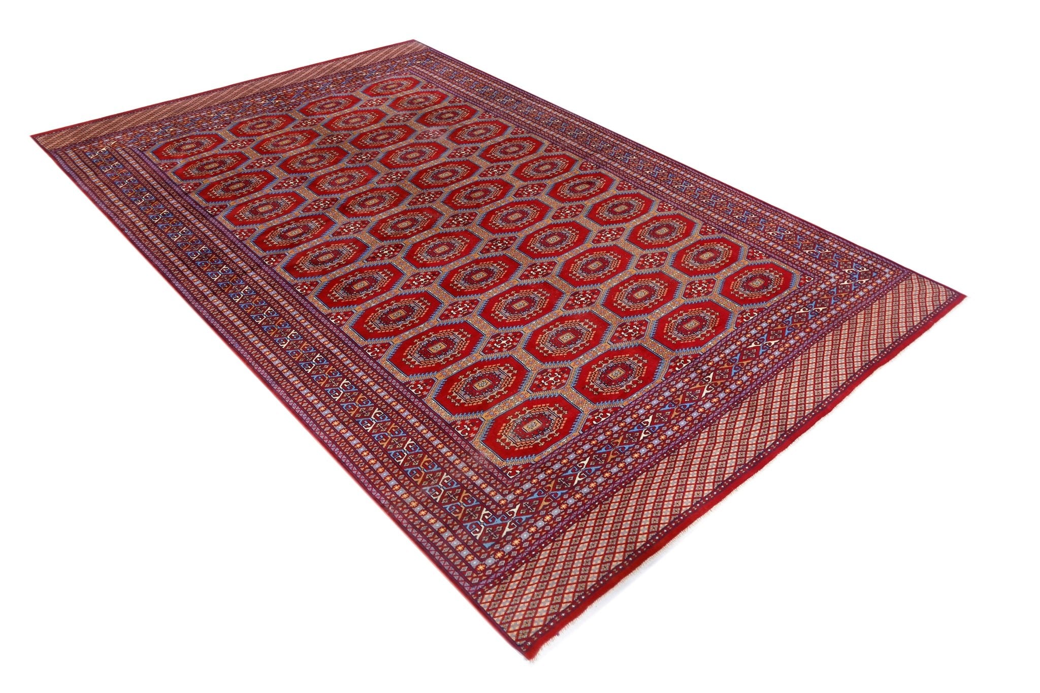 Handmade Vintage Princess Bokhara Rug | 319 x 216 cm | 10'6" x 7'1" - Najaf Rugs & Textile