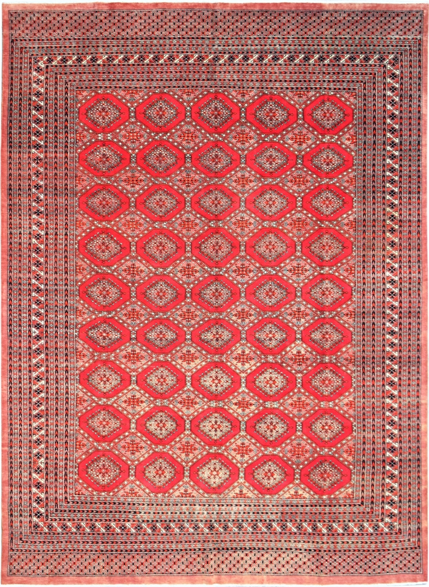 Handmade Vintage Princess Bokhara Rug | 327 x 246 cm | 10'9" x 8'1" - Najaf Rugs & Textile