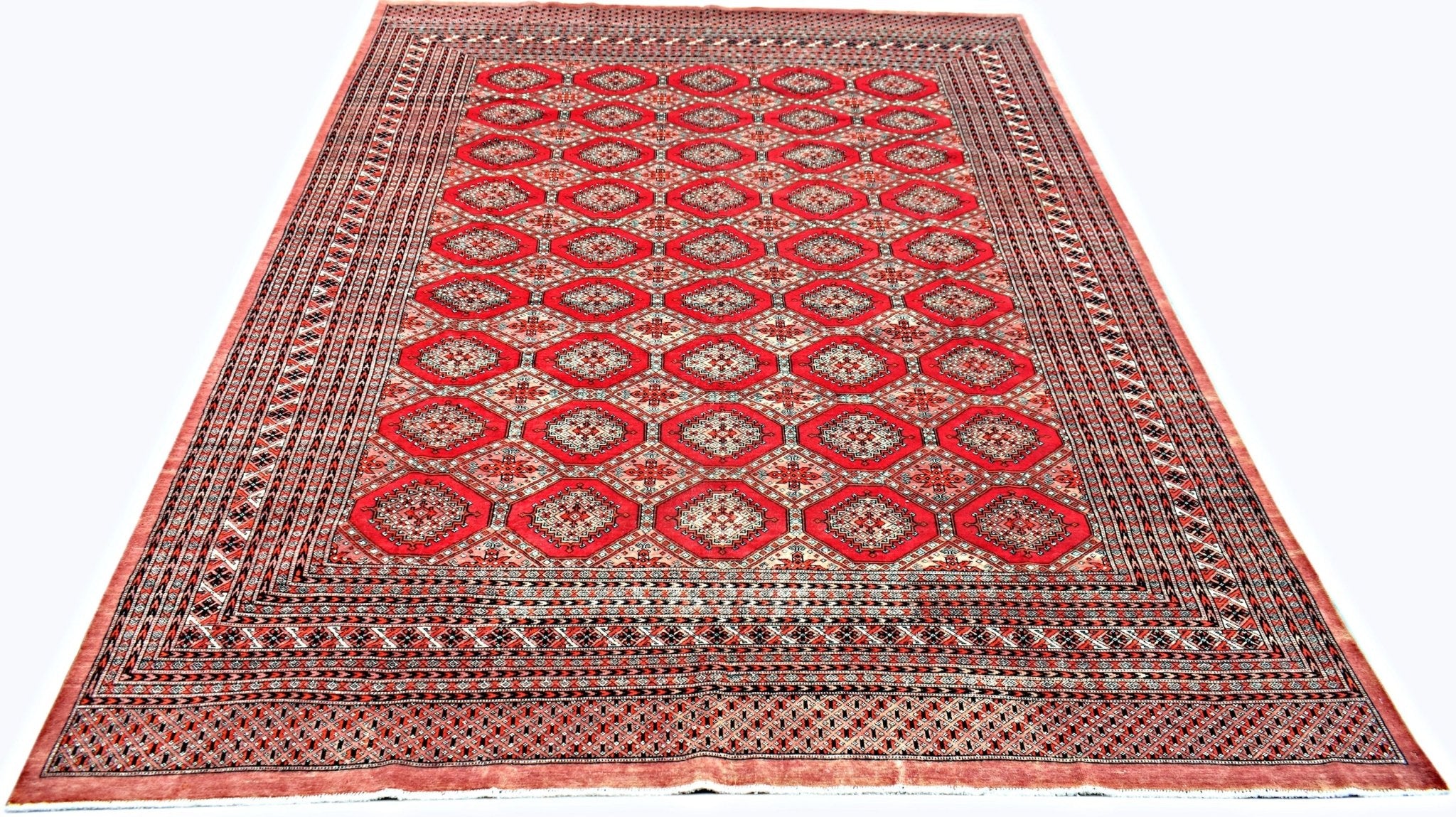 Handmade Vintage Princess Bokhara Rug | 327 x 246 cm | 10'9" x 8'1" - Najaf Rugs & Textile