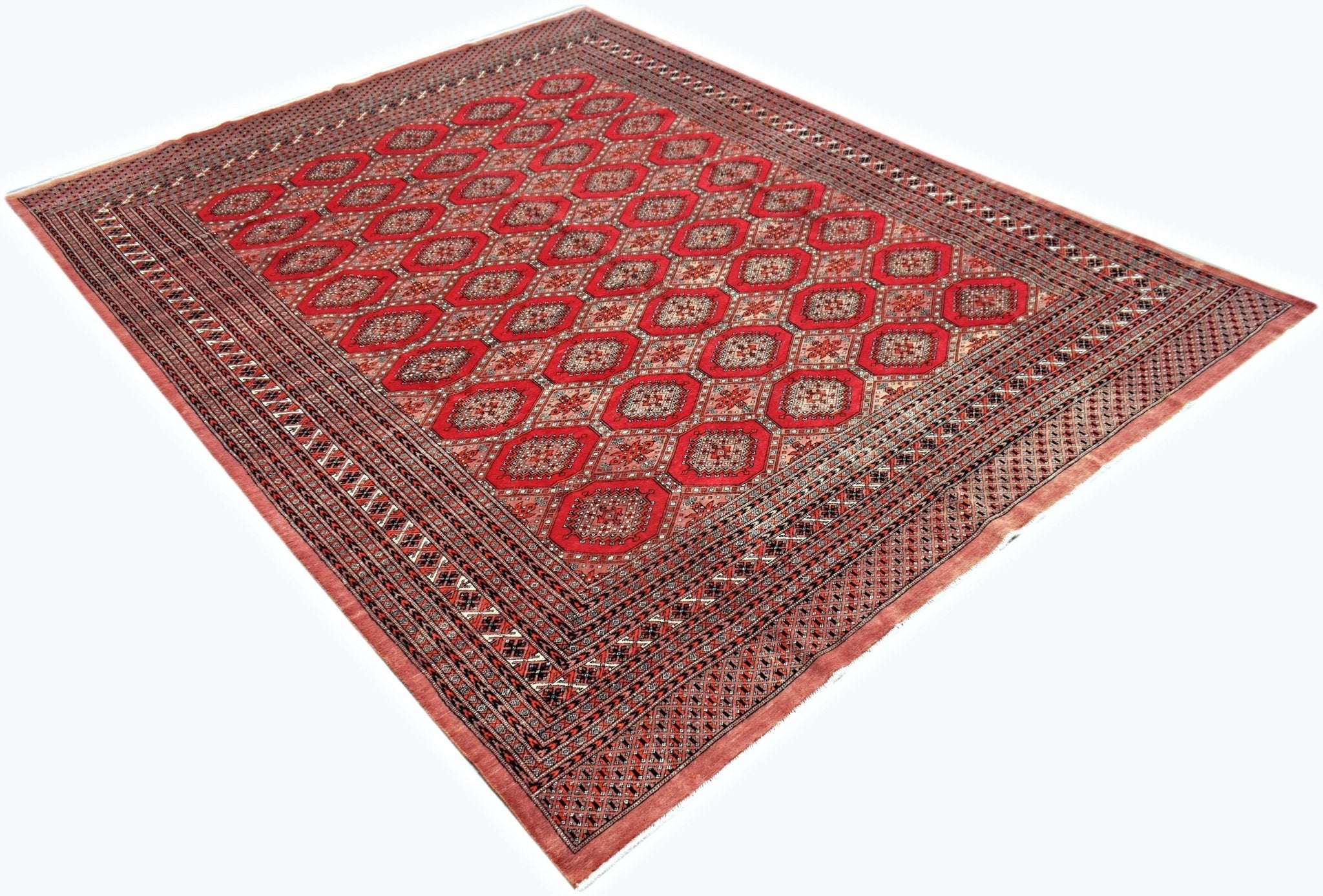 Handmade Vintage Princess Bokhara Rug | 327 x 246 cm | 10'9" x 8'1" - Najaf Rugs & Textile