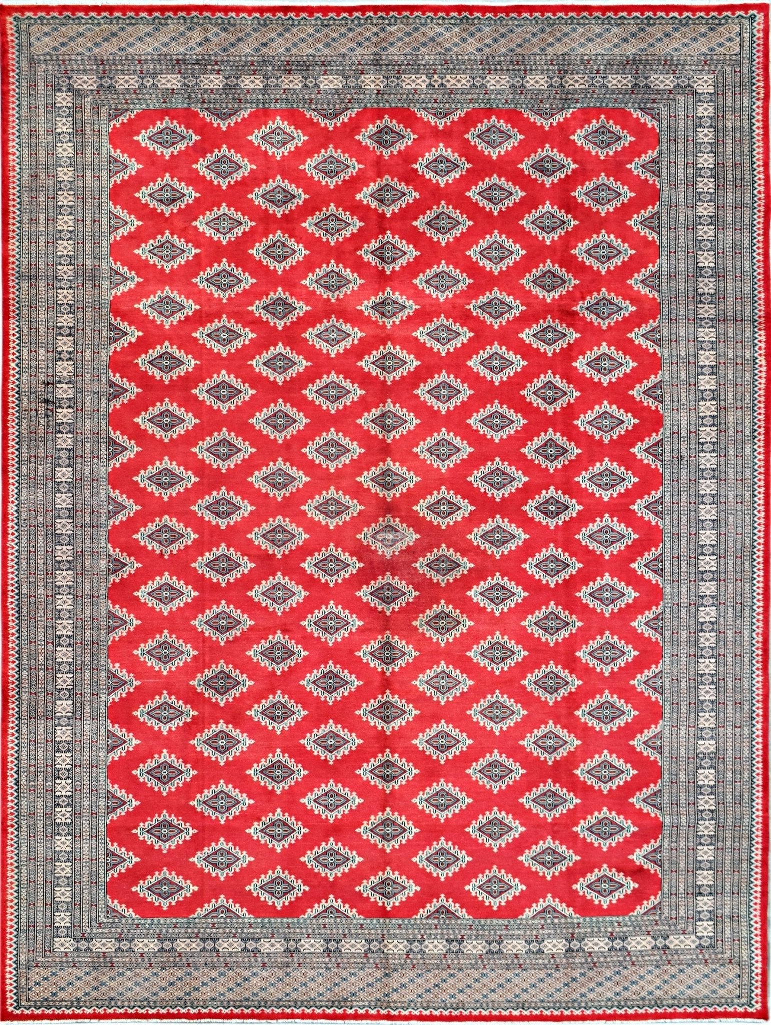 Handmade Vintage Princess Bokhara Rug | 350 x 249 cm | 11'6" x 8'2" - Najaf Rugs & Textile