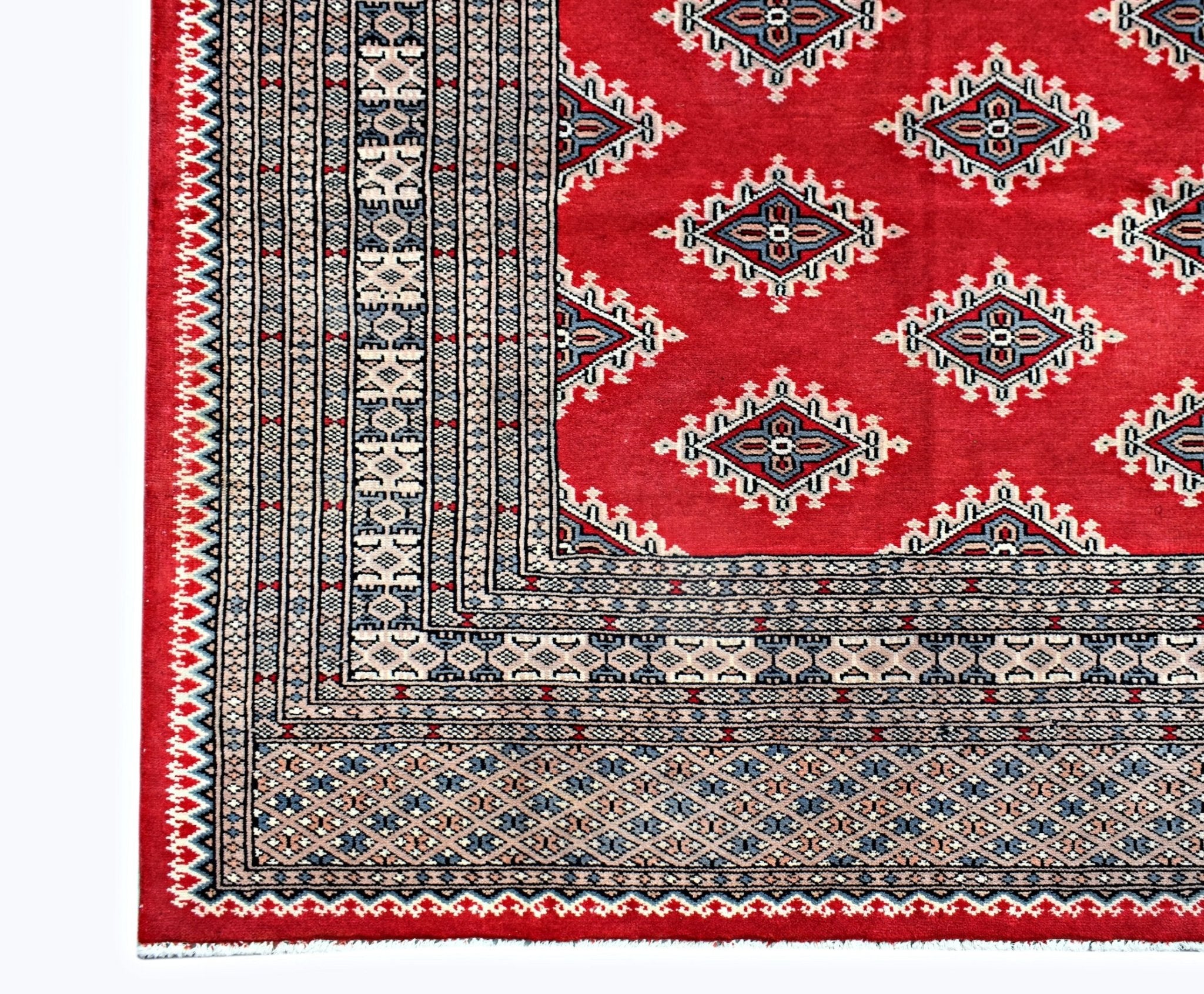 Handmade Vintage Princess Bokhara Rug | 350 x 249 cm | 11'6" x 8'2" - Najaf Rugs & Textile