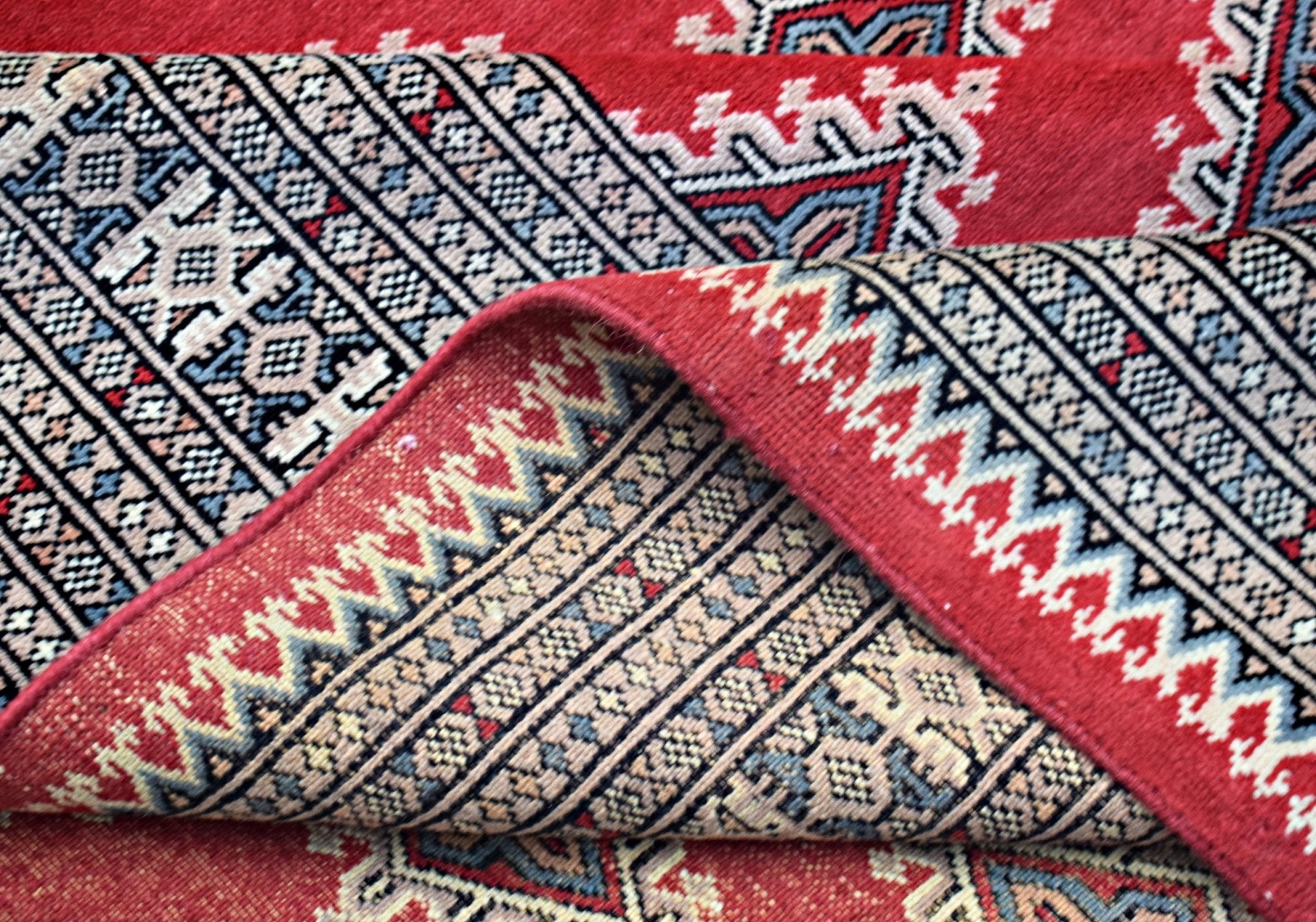 Handmade Vintage Princess Bokhara Rug | 350 x 249 cm | 11'6" x 8'2" - Najaf Rugs & Textile