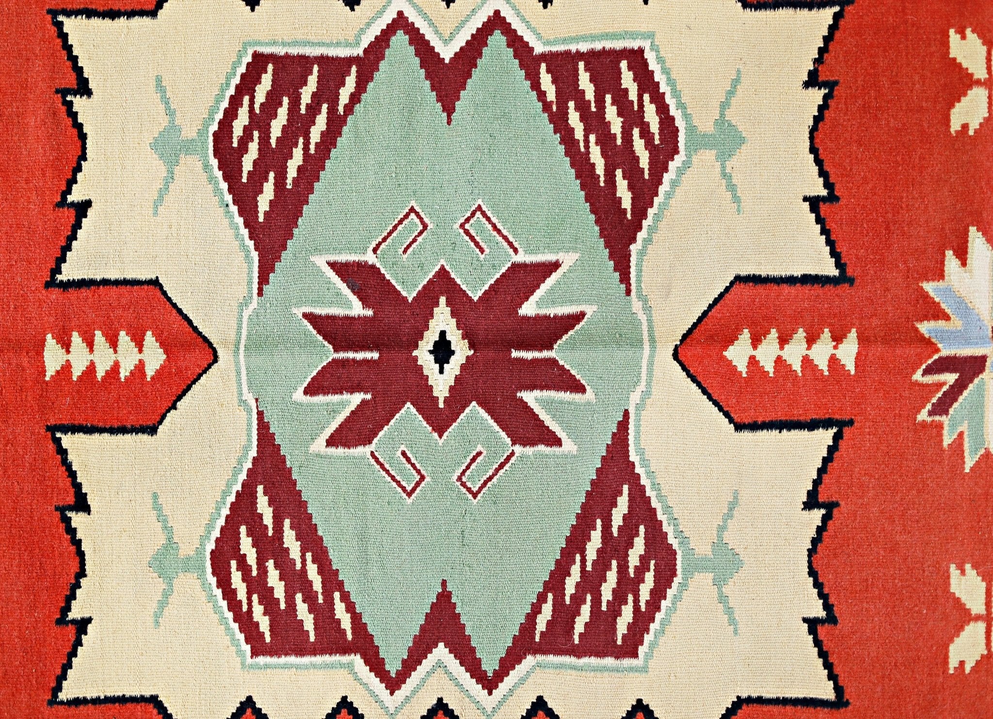 Handmade Vintage Romanian Kilim | 289 x 197 cm | 9'6" x 6'6" - Najaf Rugs & Textile