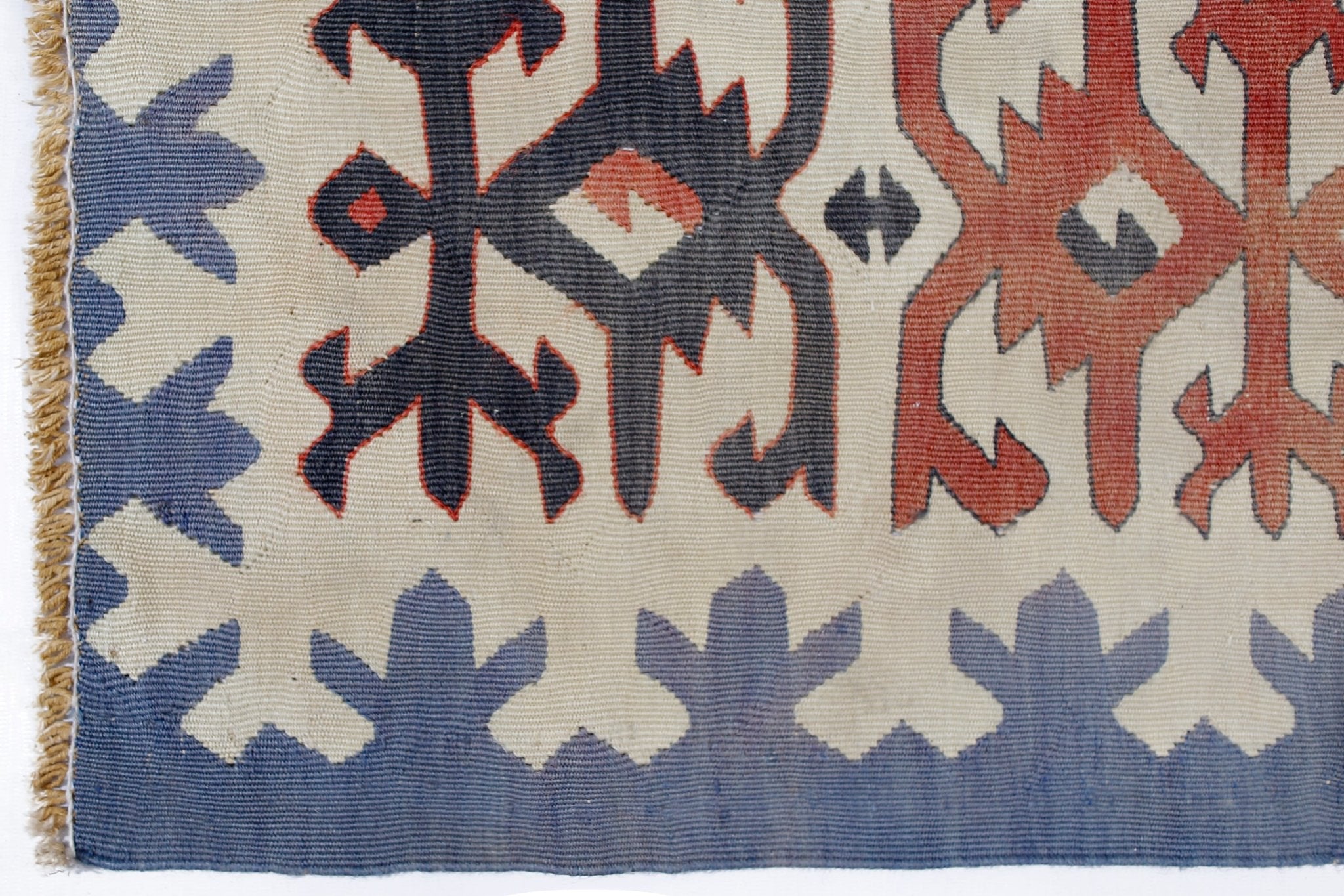 Handmade Vintage Serbian Kilim | 290 x 199 cm | 9'6" x 6'6" - Najaf Rugs & Textile