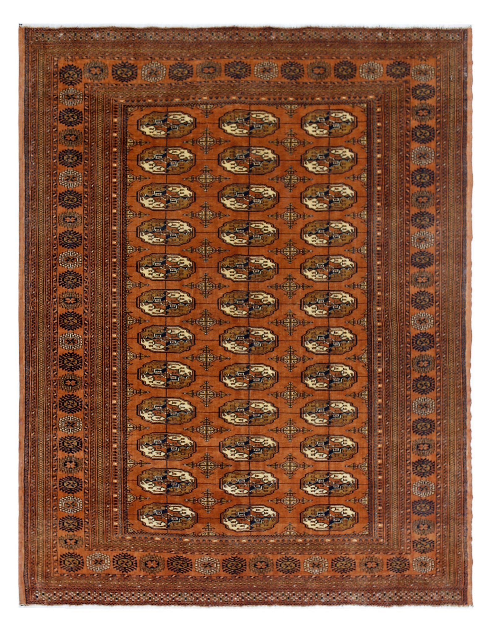 Handmade Vintage Tekke Turkmen Sara Rug | 170 x 130 cm | 5'7" x 4'3" - Najaf Rugs & Textile