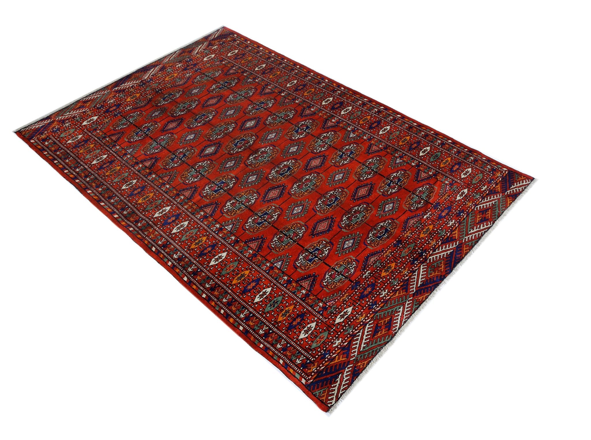 Handmade Vintage Tekke Turkmen Sara Rug | 184 x 117 cm | 6'1" x 4'2" - Najaf Rugs & Textile