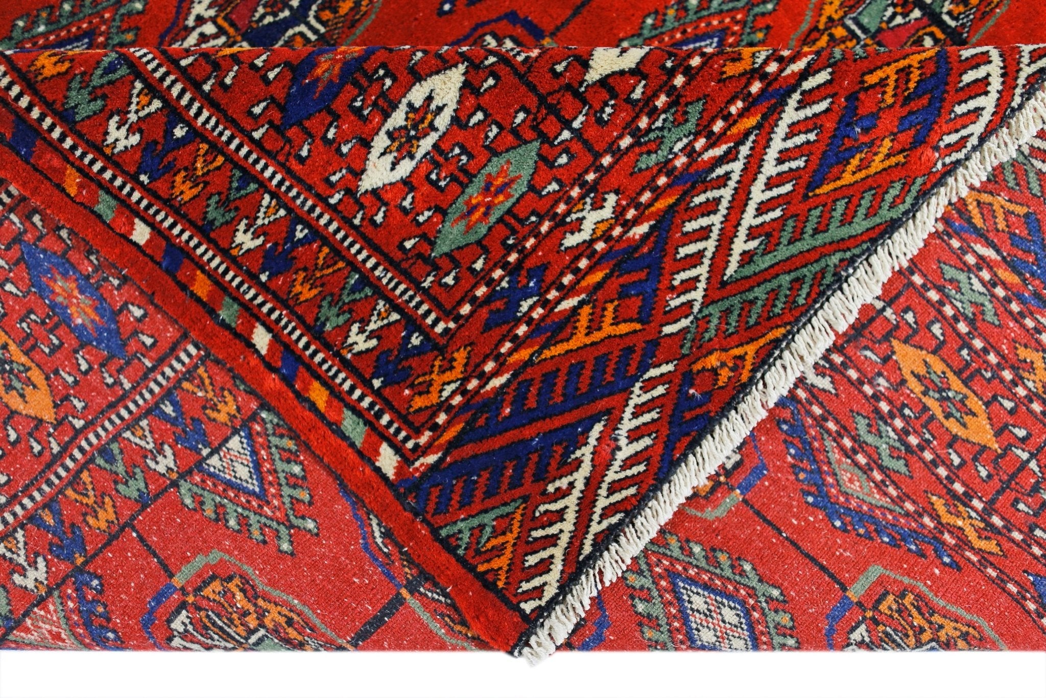 Handmade Vintage Tekke Turkmen Sara Rug | 184 x 117 cm | 6'1" x 4'2" - Najaf Rugs & Textile