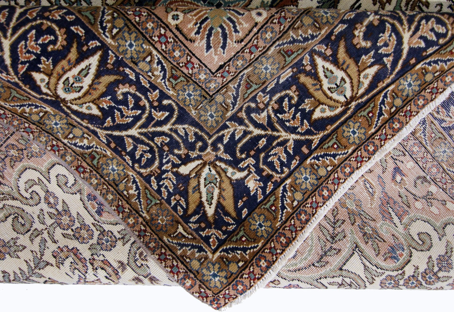 Handmade Vintage Traditional Pakistani Rug | 292 x 196 cm | 9'7" x 6'5" - Najaf Rugs & Textile