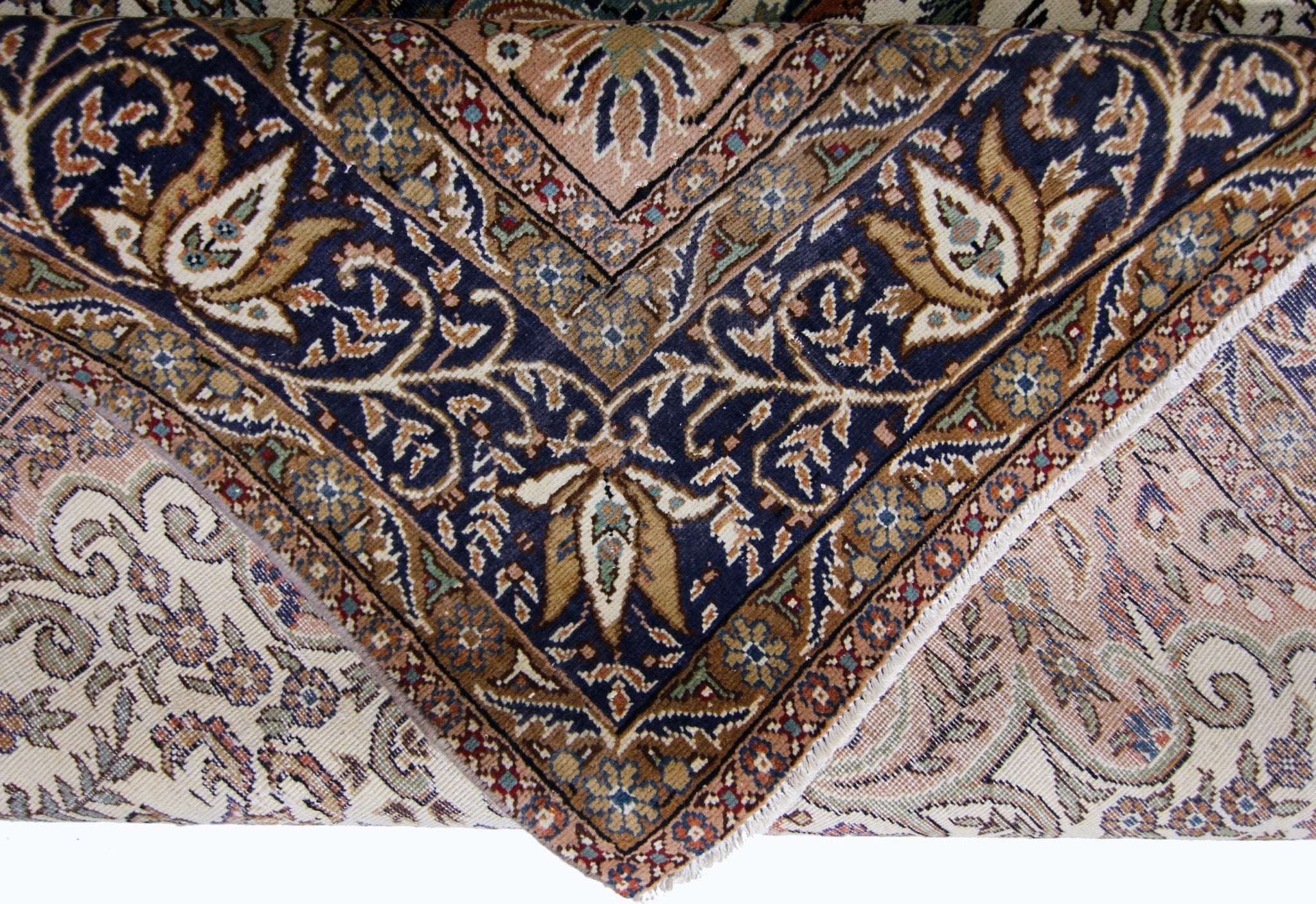 Handmade Vintage Traditional Pakistani Rug | 292 x 196 cm | 9'7" x 6'5" - Najaf Rugs & Textile