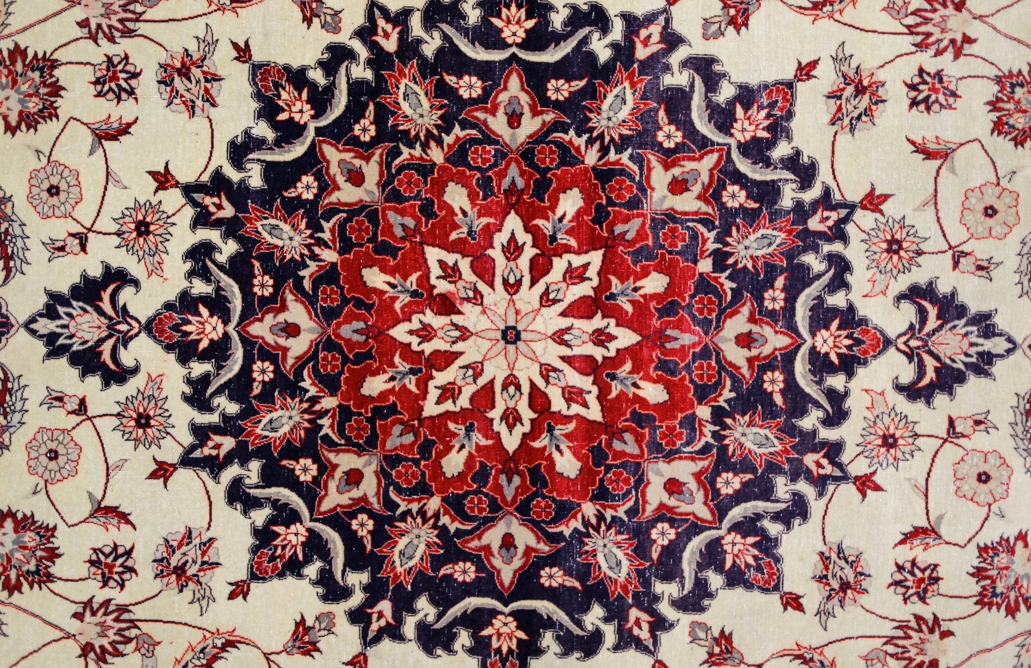 Handmade Vintage Traditional Pakistani Rug | 343 x 246 cm | 11'3" x 8'1" - Najaf Rugs & Textile