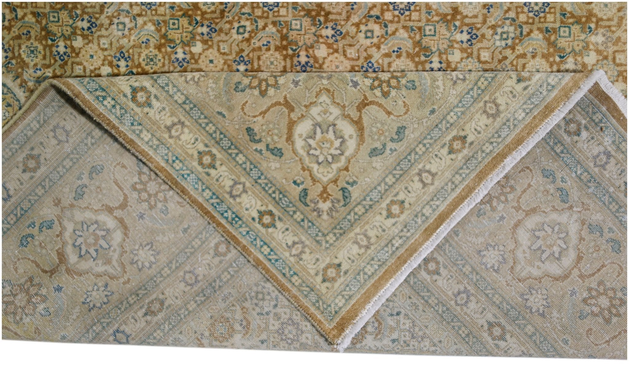 Handmade Vintage Traditional Pakistani Rug | 345 x 249 cm | 11'4" x 8'2" - Najaf Rugs & Textile