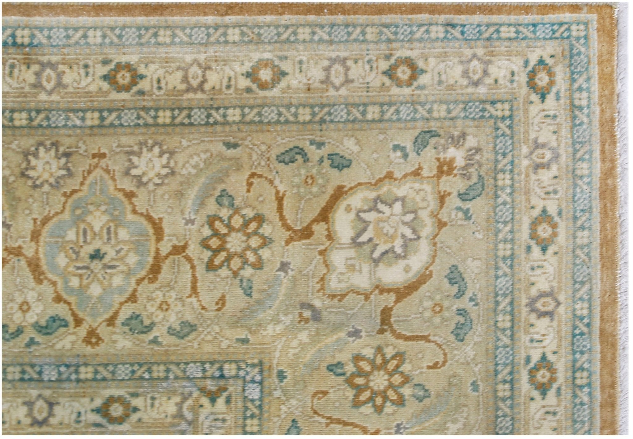 Handmade Vintage Traditional Pakistani Rug | 345 x 249 cm | 11'4" x 8'2" - Najaf Rugs & Textile