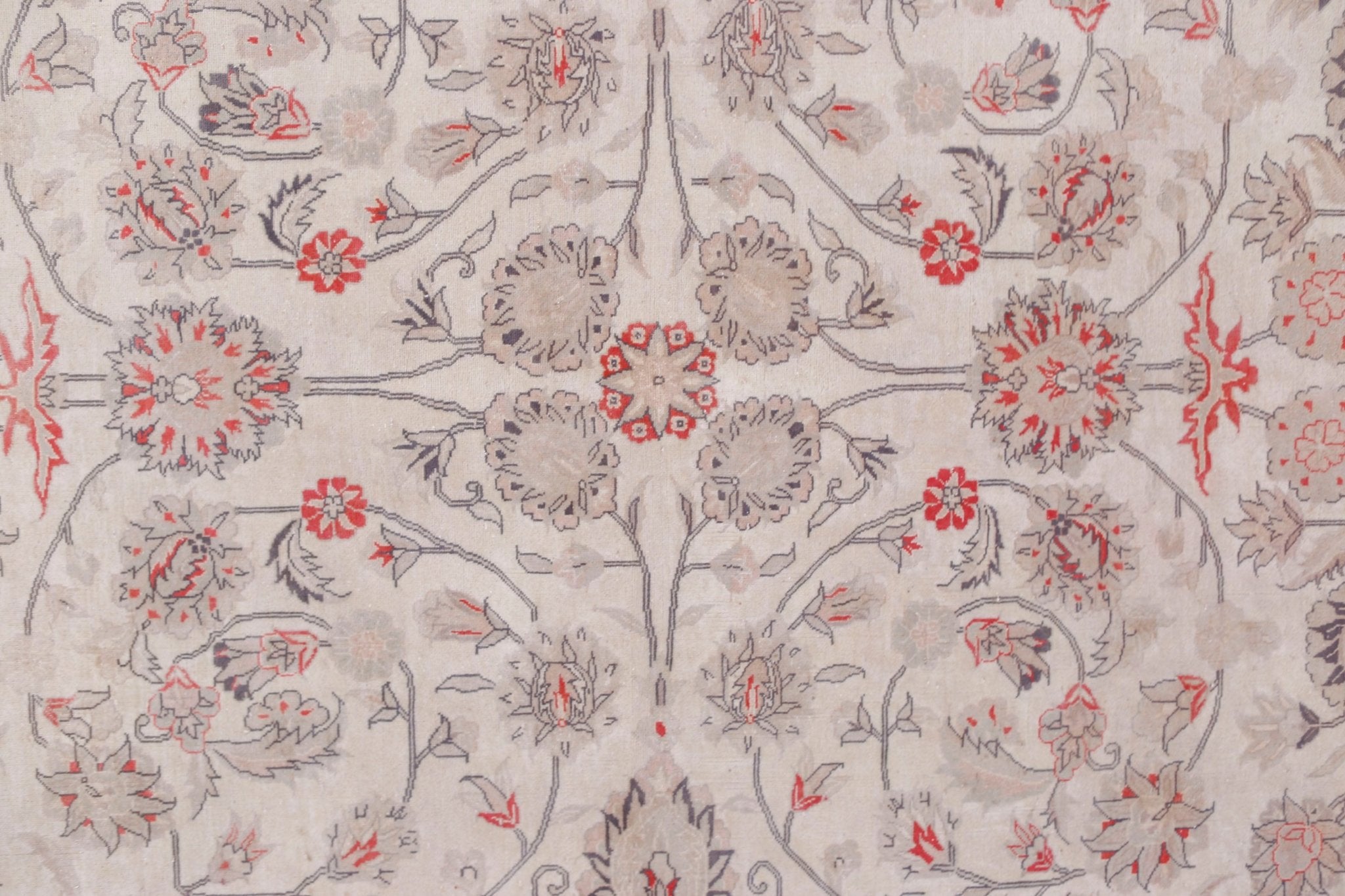 Handmade Vintage Traditional Pakistani Rug | 395 x 303 cm | 13' x 9'11" - Najaf Rugs & Textile