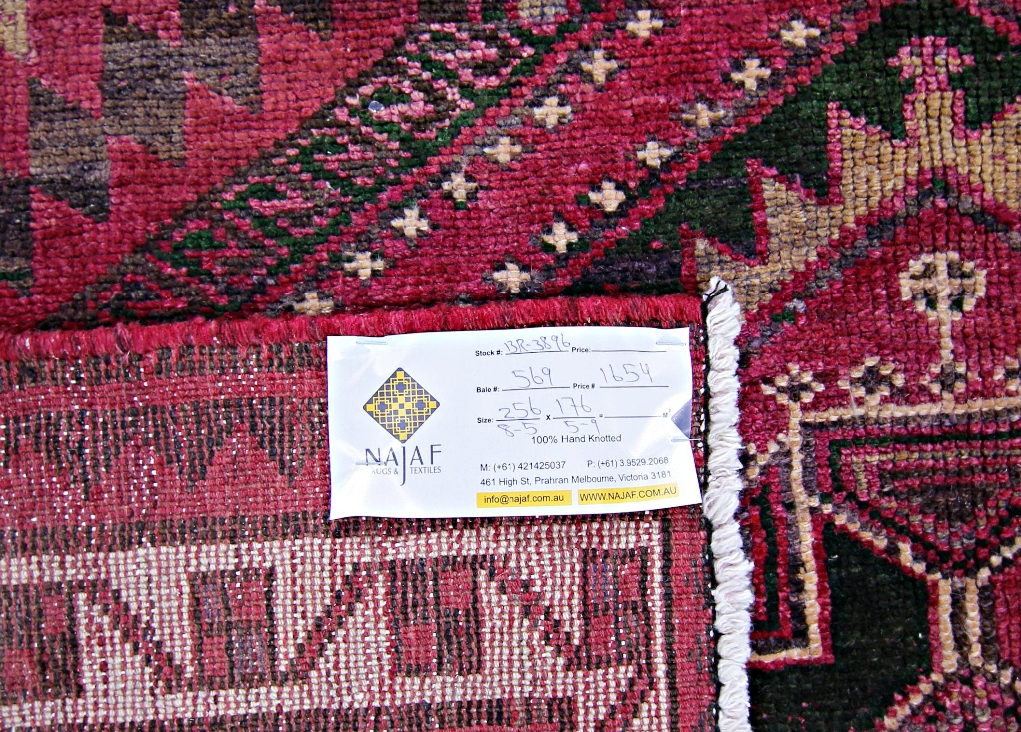 Handmade Vintage Tribal Persian Rug | 256 x 176 cm | 8'5" x 5'9" - Najaf Rugs & Textile