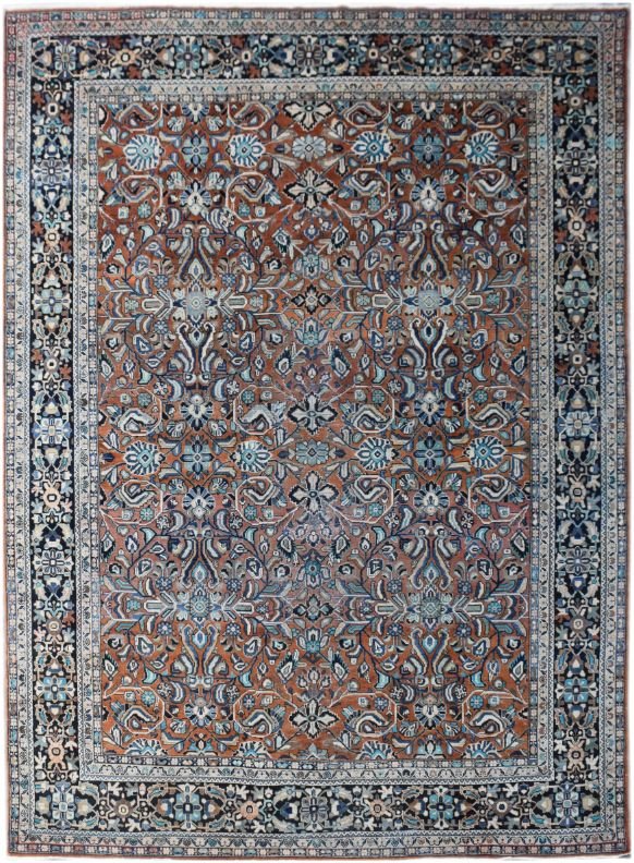Handmade Vintage Tribal Persian Rug | 402 x 307 cm | 13'2 x 10' - Najaf Rugs & Textile