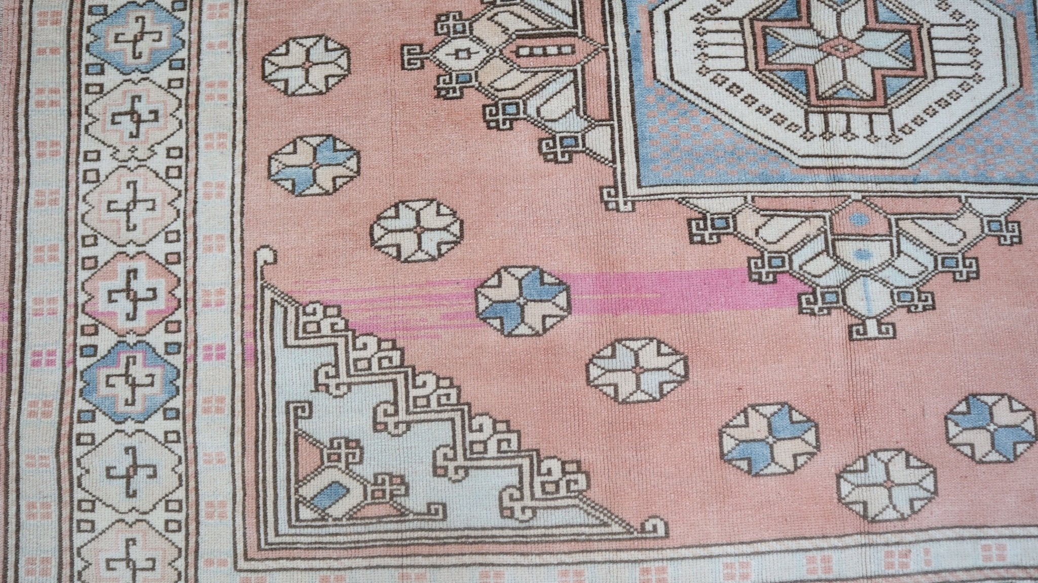 Handmade Vintage Turkish Anatolian Konya Rug | 264 x 203 cm | 8'8" x 6'8" - Najaf Rugs & Textile