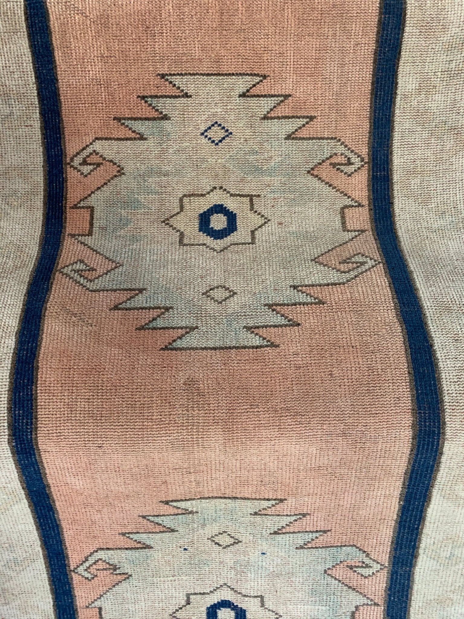 Handmade Vintage Turkish Anatolian Oushak Hallway Runner | 372 x 82 cm | 12'2" x 2'7" - Najaf Rugs & Textile