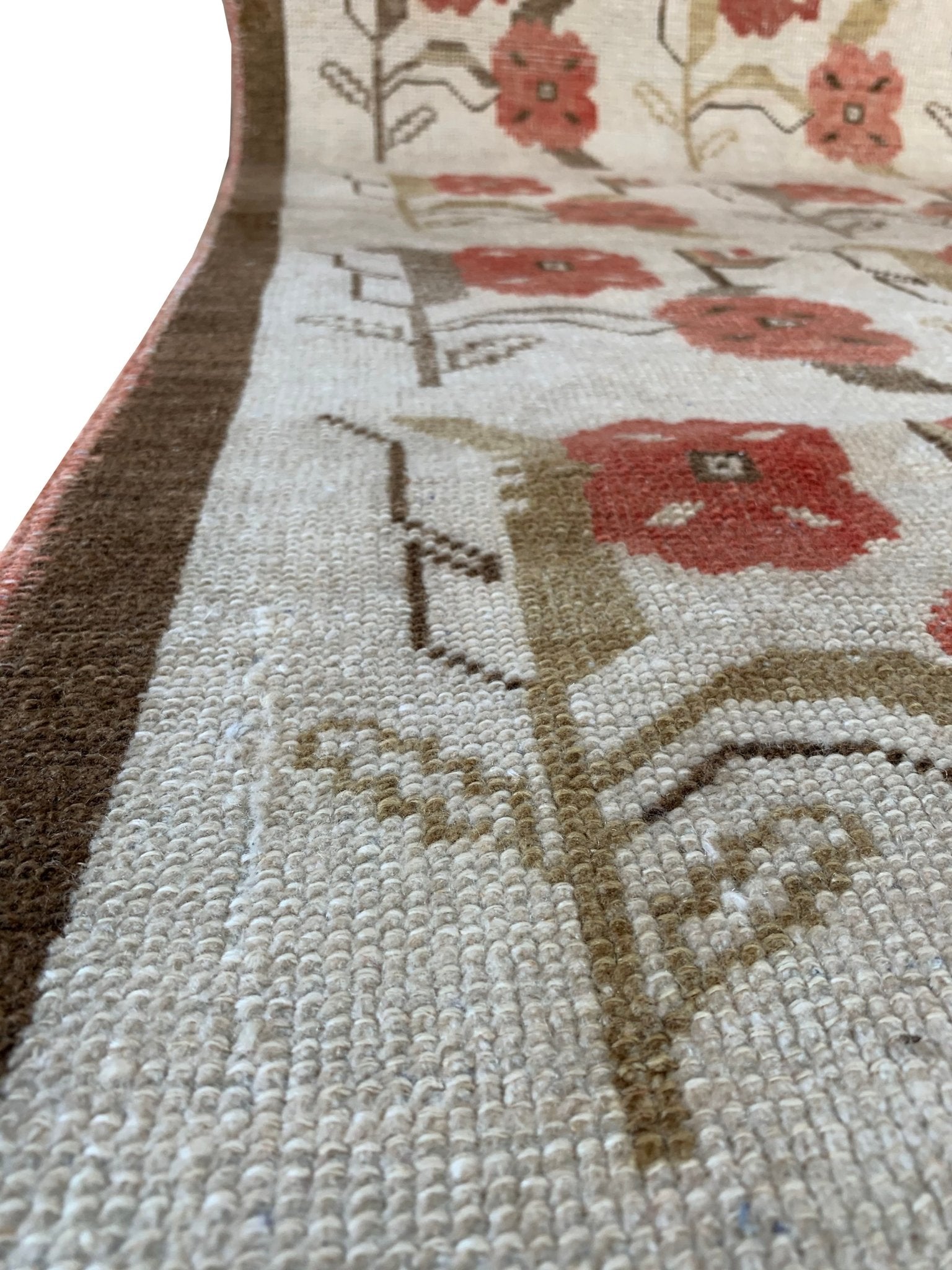 Handmade Vintage Turkish Anatolian Oushak Rug | 171 x 107 cm | 6'5" x 3'5" - Najaf Rugs & Textile