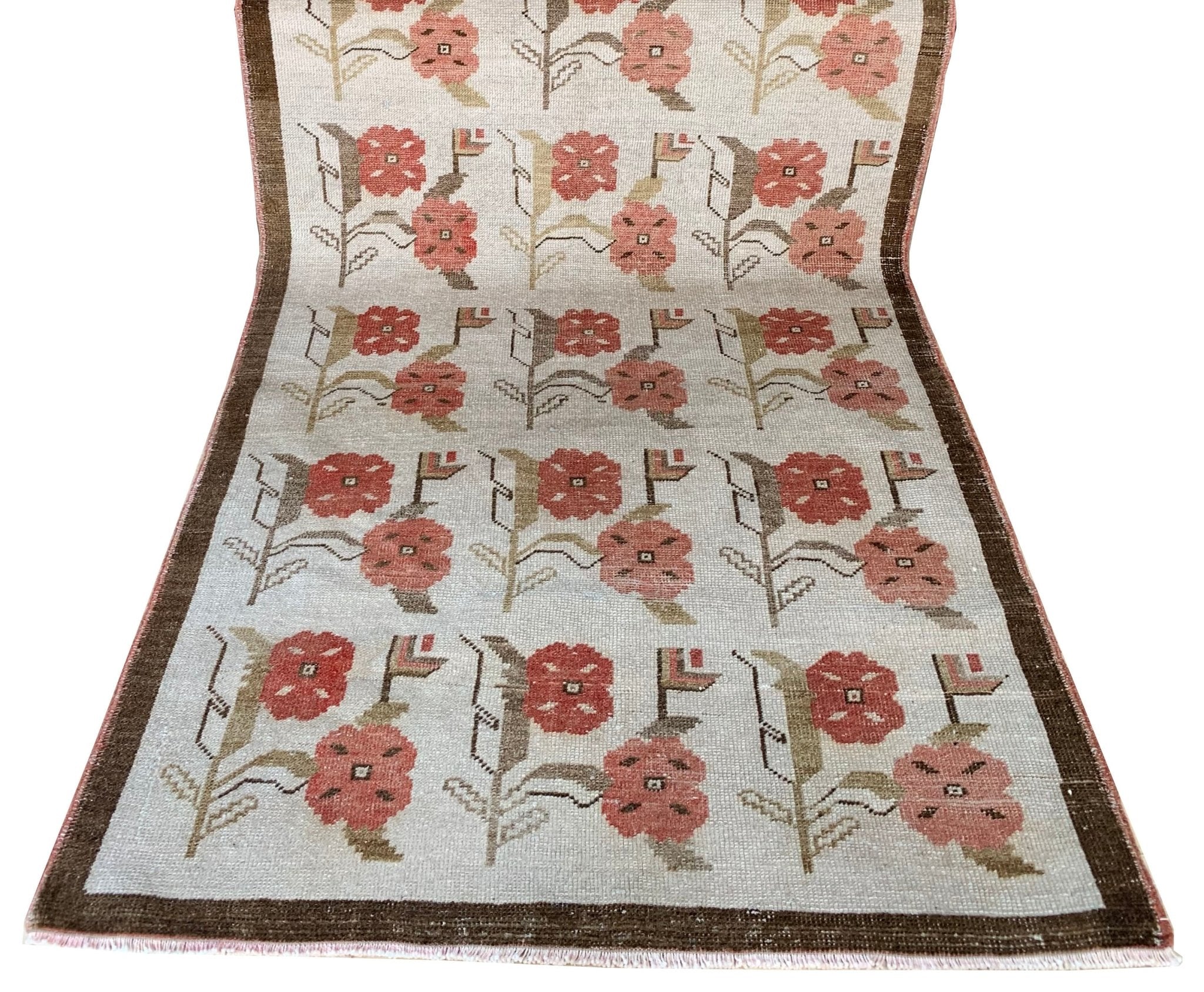 Handmade Vintage Turkish Anatolian Oushak Rug | 171 x 107 cm | 6'5" x 3'5" - Najaf Rugs & Textile