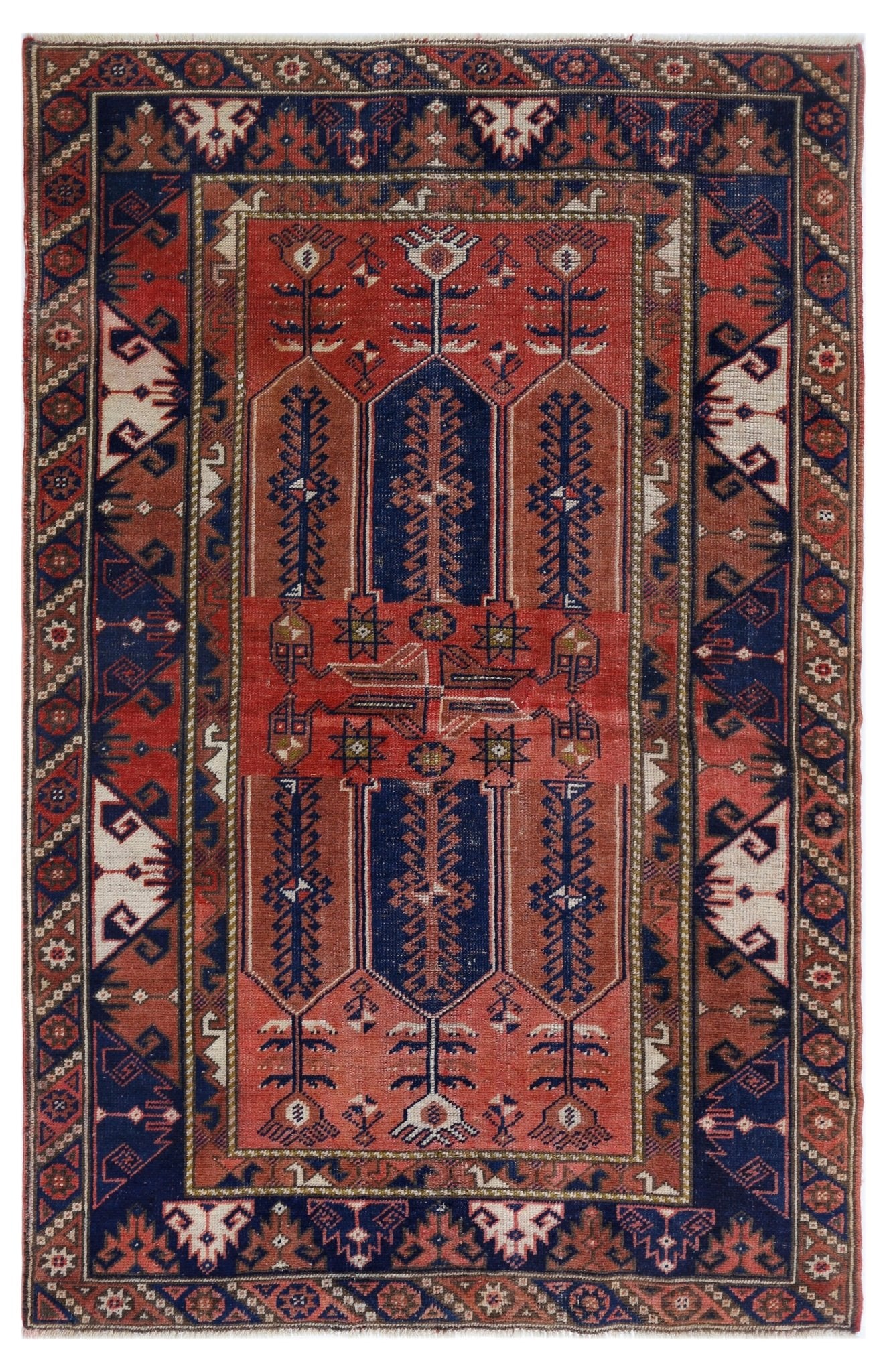 Handmade Vintage Turkish Dosemalti Rug | 190 x 122 cm | 6'3" x 4' - Najaf Rugs & Textile