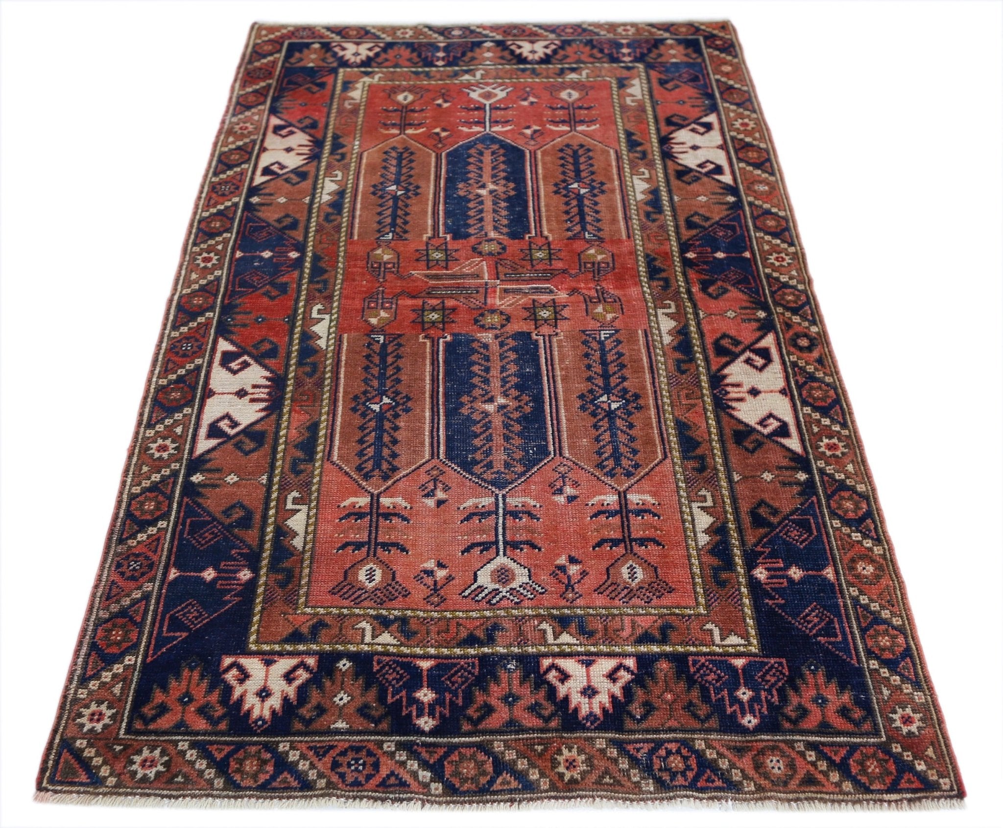 Handmade Vintage Turkish Dosemalti Rug | 190 x 122 cm | 6'3" x 4' - Najaf Rugs & Textile