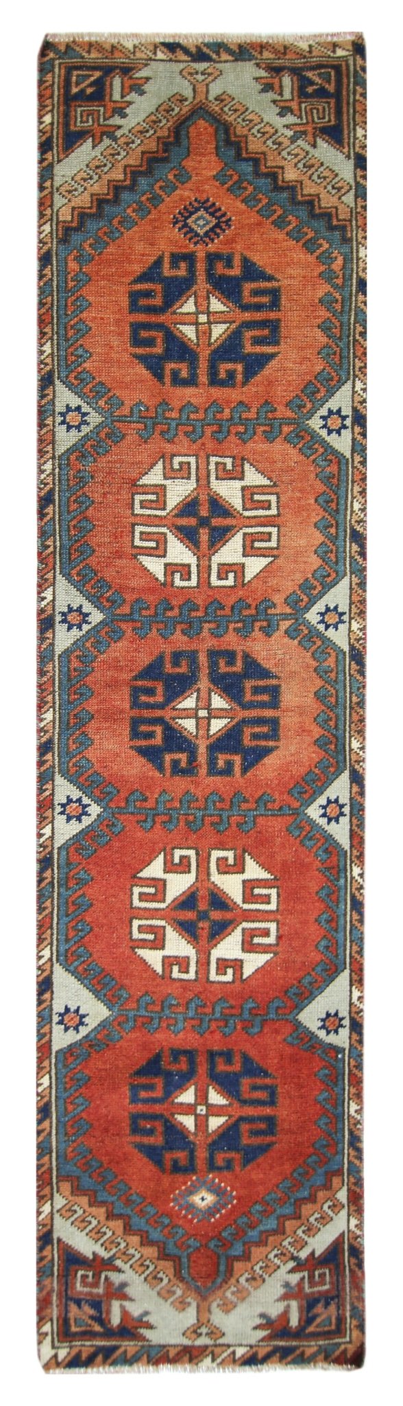 Handmade Vintage Turkish Hallway Runner | 209 x 51 cm | 6'10" x 1'8" - Najaf Rugs & Textile
