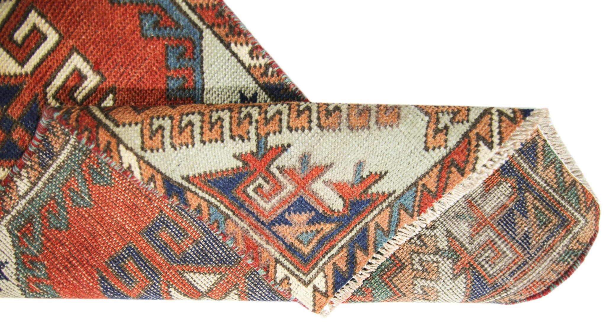 Handmade Vintage Turkish Hallway Runner | 209 x 51 cm | 6'10" x 1'8" - Najaf Rugs & Textile