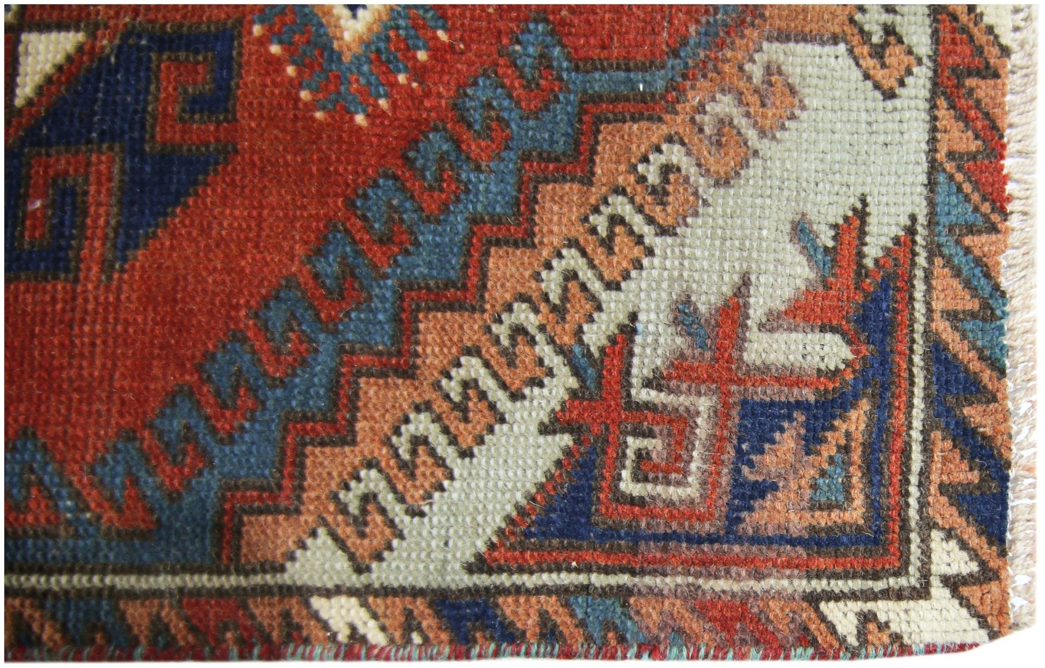 Handmade Vintage Turkish Hallway Runner | 209 x 51 cm | 6'10" x 1'8" - Najaf Rugs & Textile