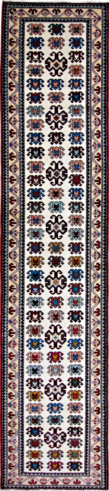 Handmade Vintage Turkish Hallway Runner | 328 x 70 cm | 10'9" x 2'4" - Najaf Rugs & Textile