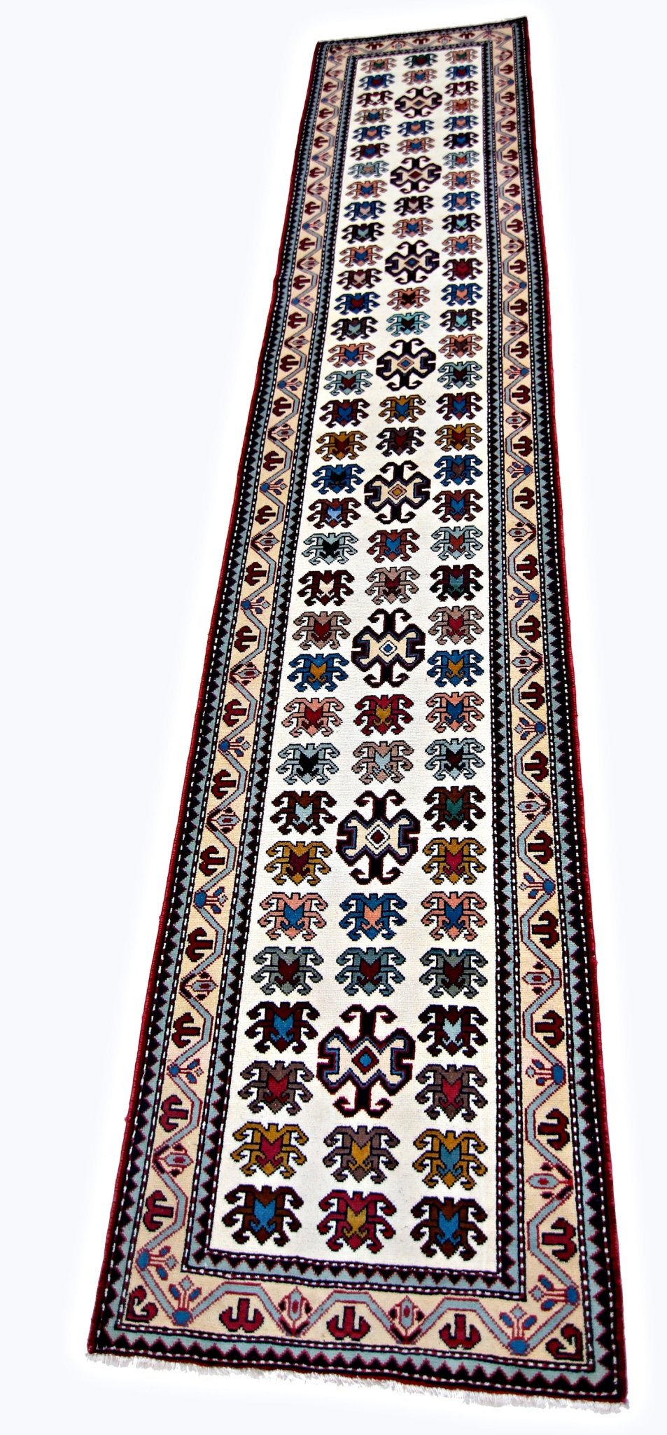 Handmade Vintage Turkish Hallway Runner | 328 x 70 cm | 10'9" x 2'4" - Najaf Rugs & Textile