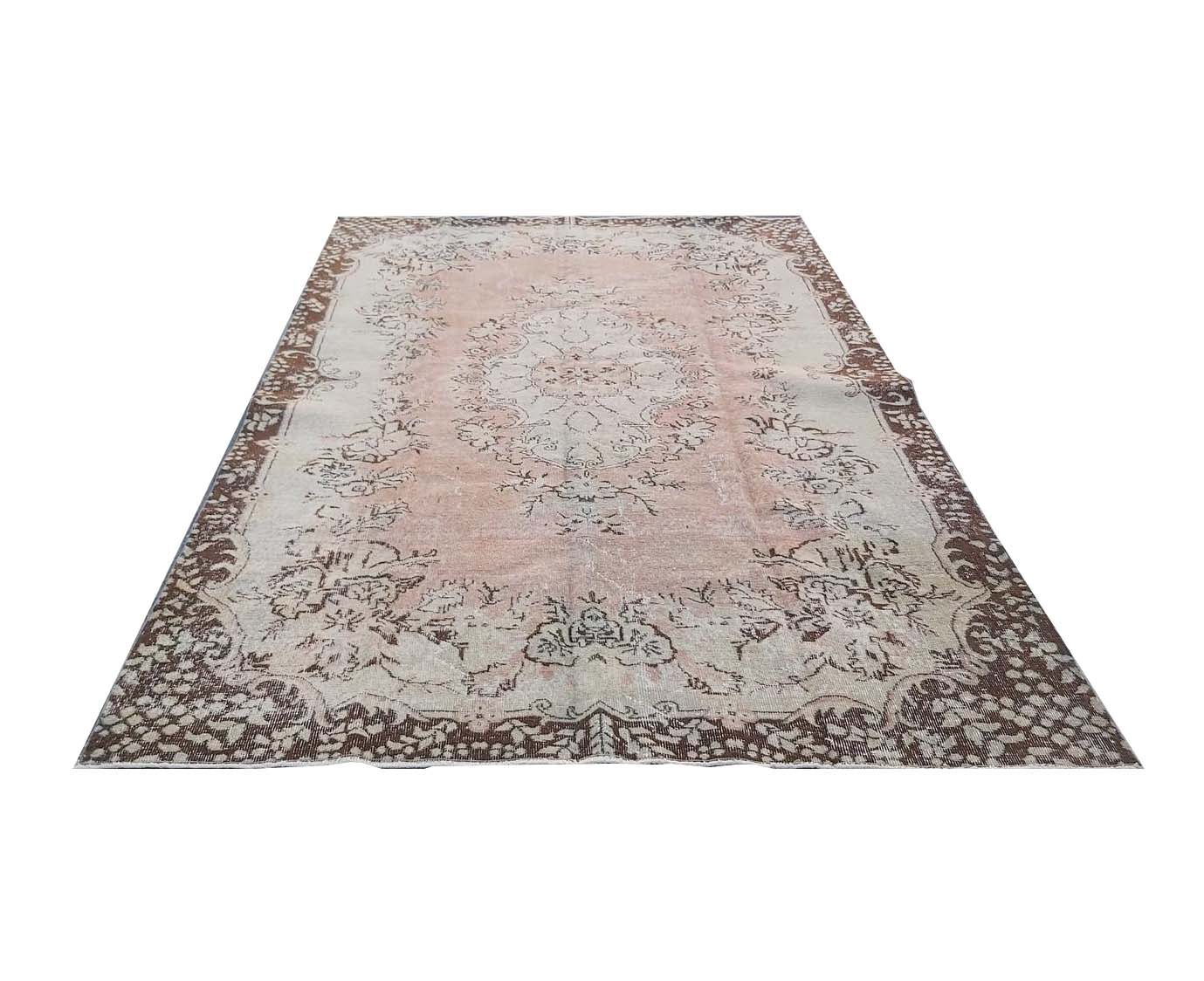Handmade Vintage Turkish Isparta Rug | 295 x 193 cm | 9'7" x 6'3" - Najaf Rugs & Textile