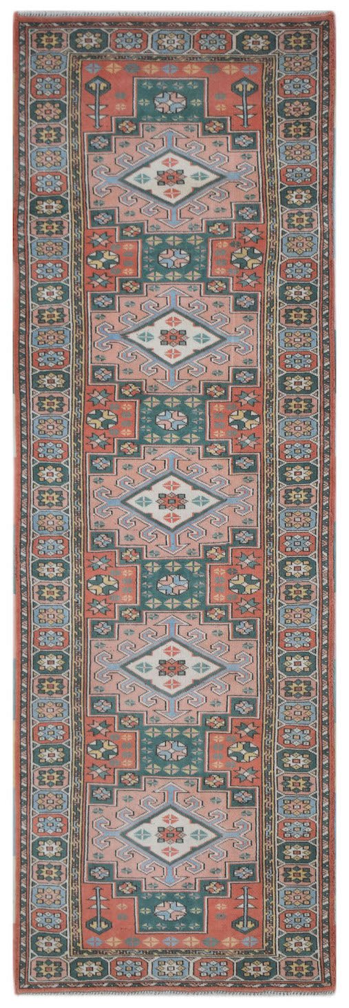 Handmade Vintage Turkish Kars Hallway Runner | 270 x 88 cm | 8'10" x 2'11" - Najaf Rugs & Textile