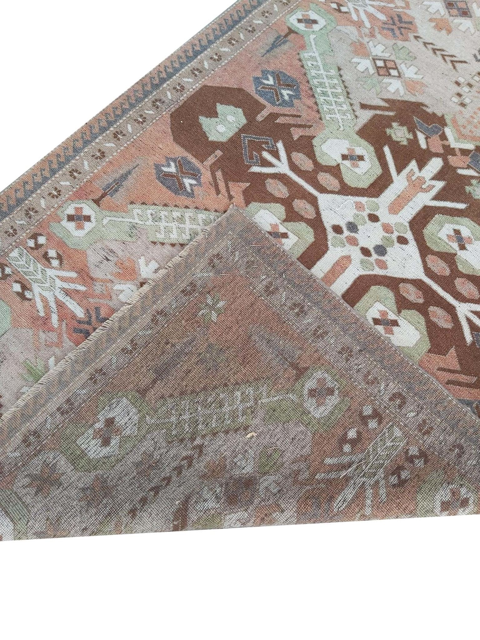 Handmade Vintage Turkish Kars Rug | 203 x 122 cm | 6'7" x 4' - Najaf Rugs & Textile