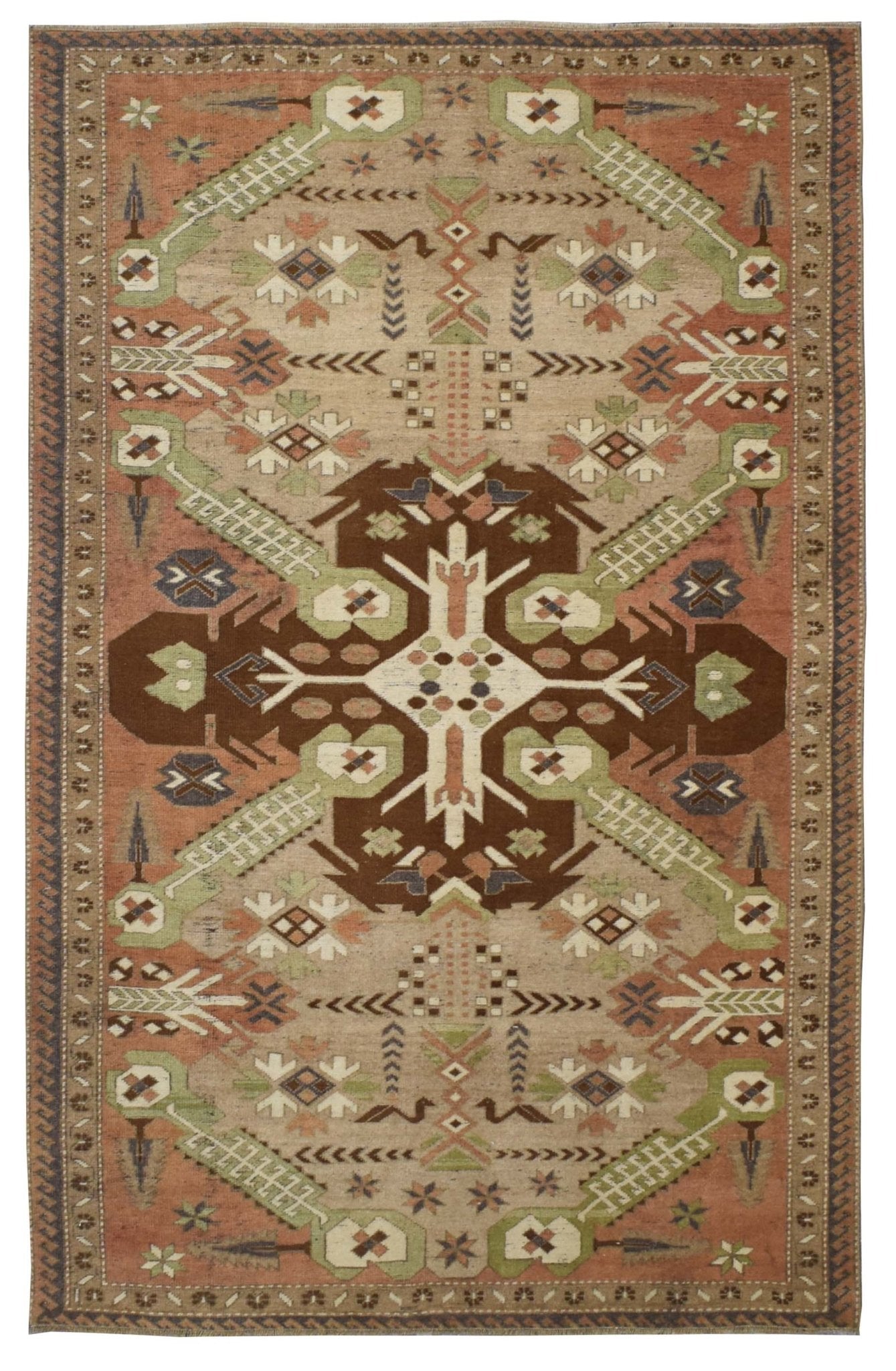 Handmade Vintage Turkish Kars Rug | 203 x 122 cm | 6'7" x 4' - Najaf Rugs & Textile