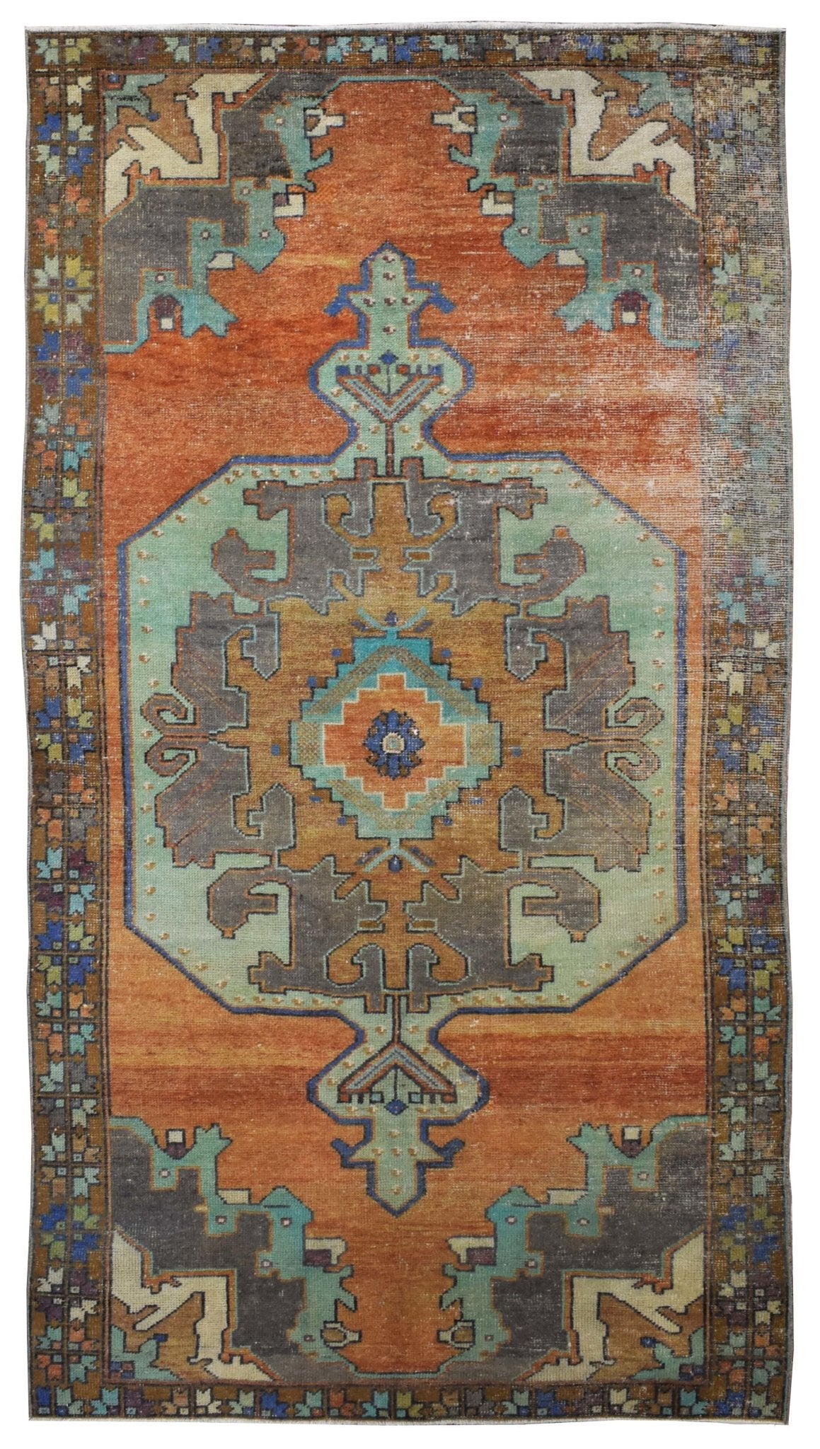 Handmade Vintage Turkish Kars Rug | 265 x 134 cm | 8'6" x 4'3" - Najaf Rugs & Textile